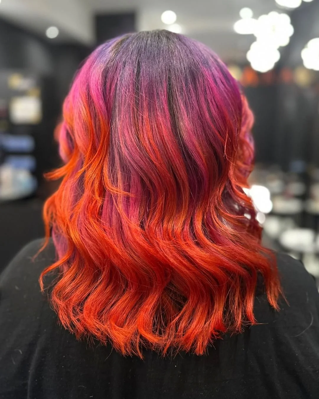 Spooky season is officially here. 👻

This gorgeous fiery red ombre is the perfect pop of colour this October - swipe to see the before and the transformation! 😍