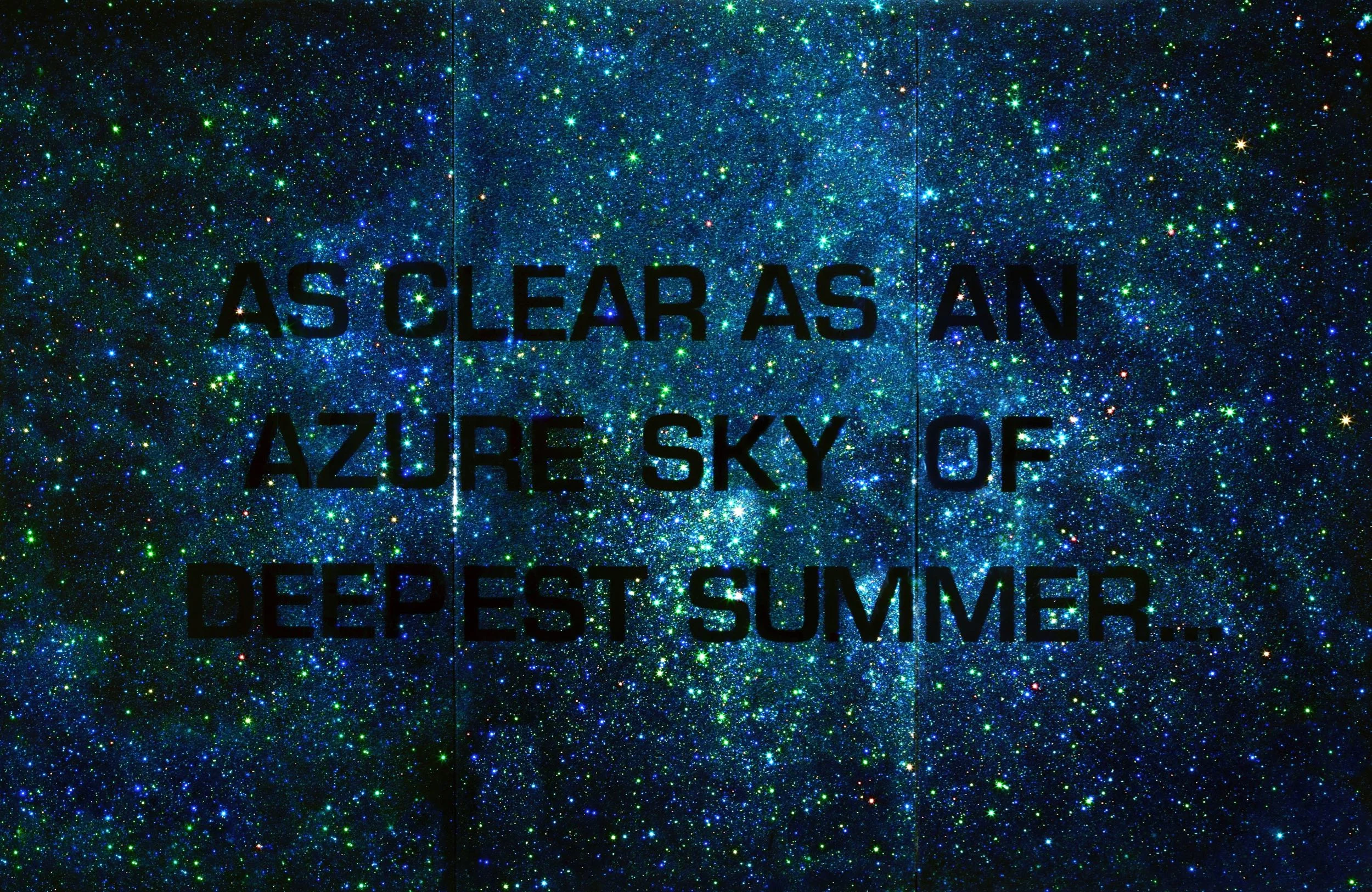 Alex DeLarge , 2009, glitter, resin, vinyl, mdf, 96” x 144” x 2”