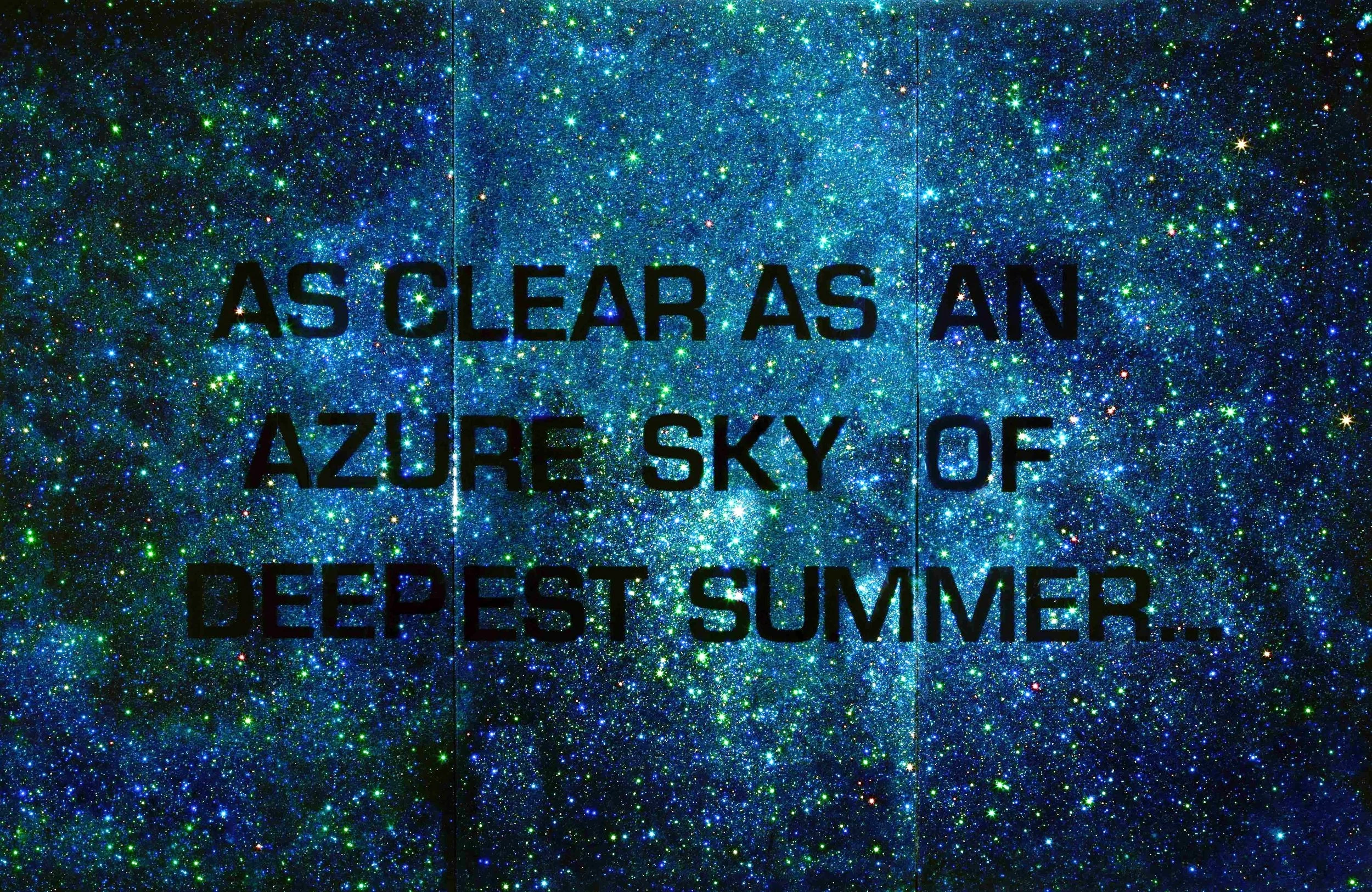 Alex DeLarge , 2009, glitter, resin, vinyl, board, 96” x 144” x 2”