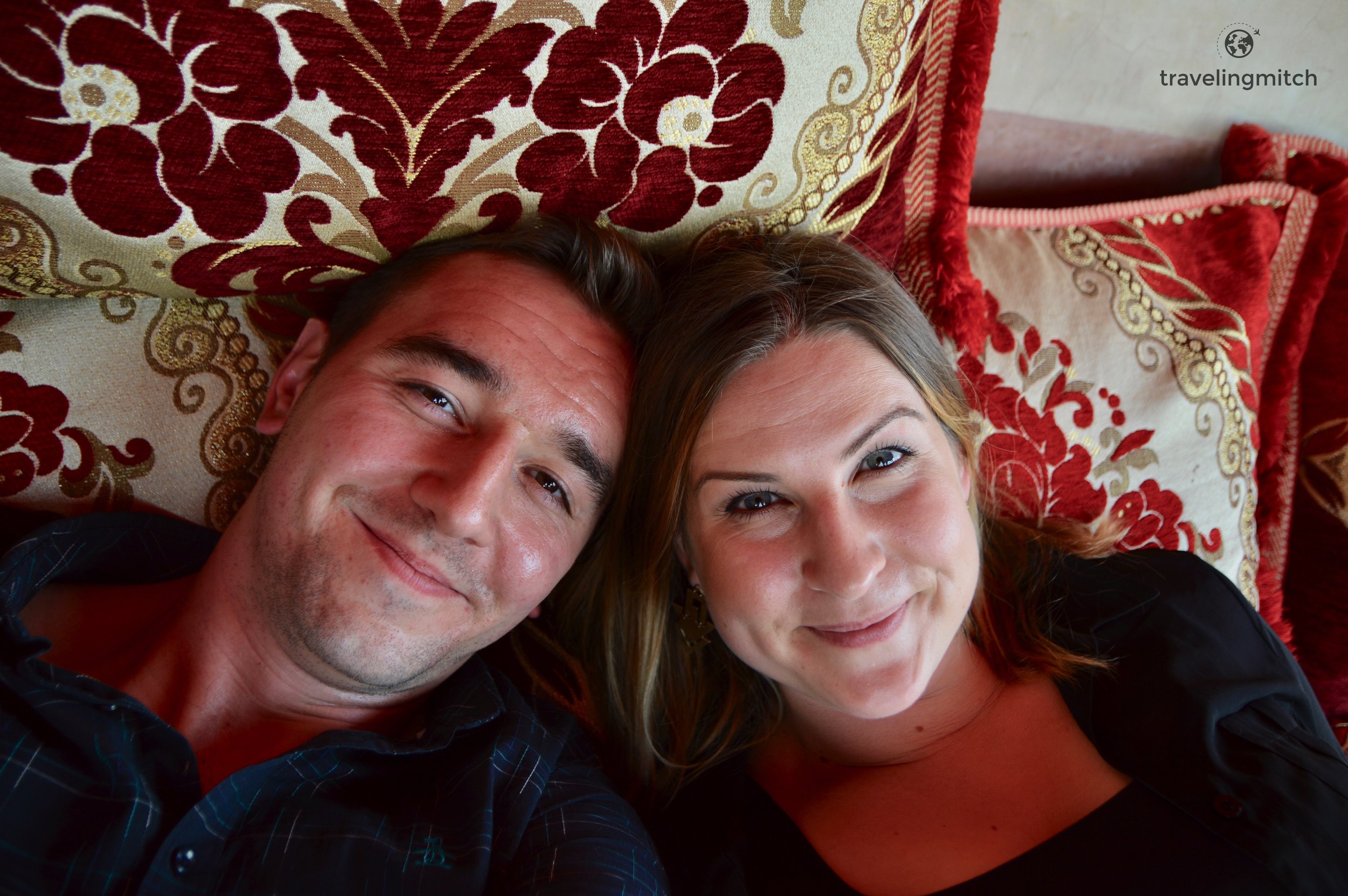 Bri and I on The roof terrace at Riad Anayela in Marrekesh, Morocco