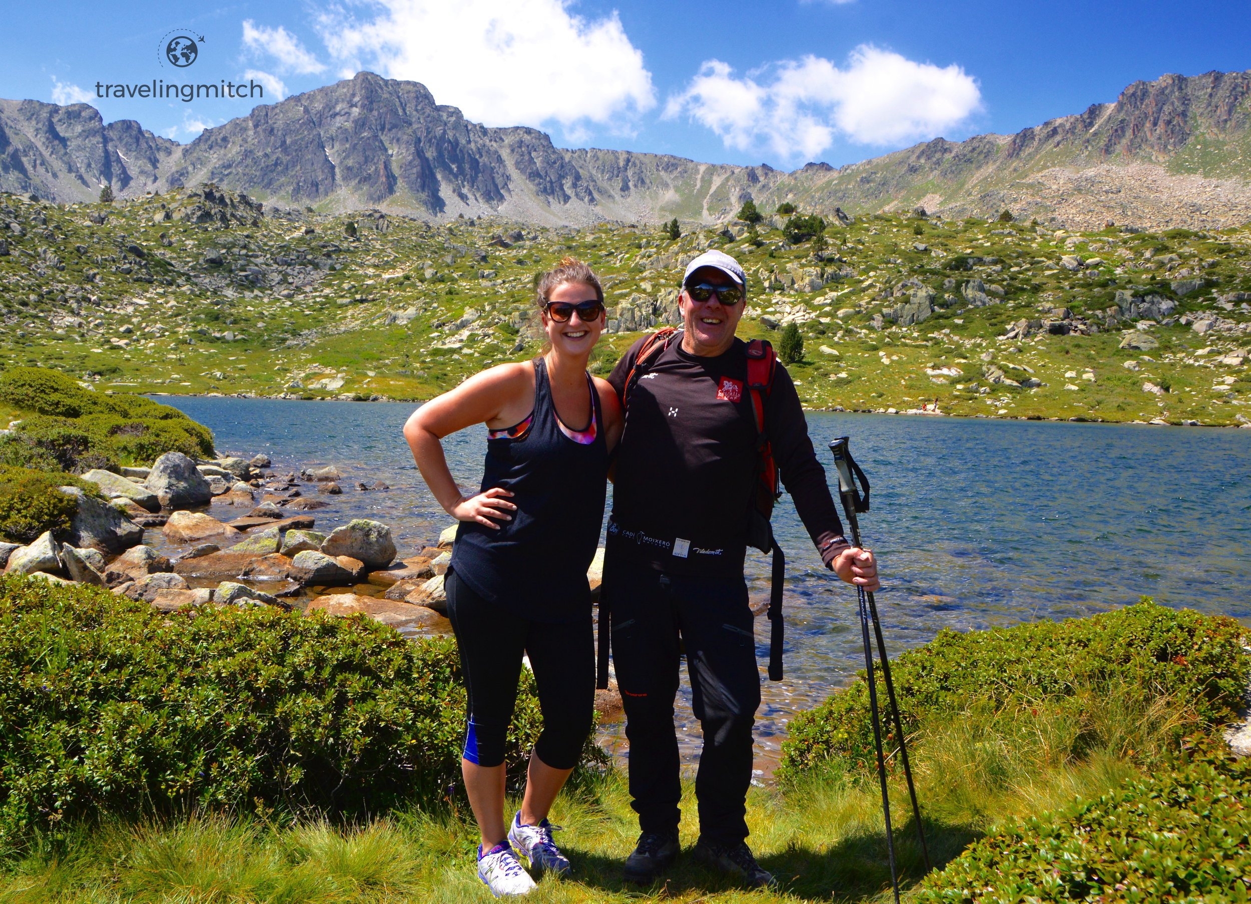Bri hiking with Joan Maria from Hotel Piolets Park & Spa