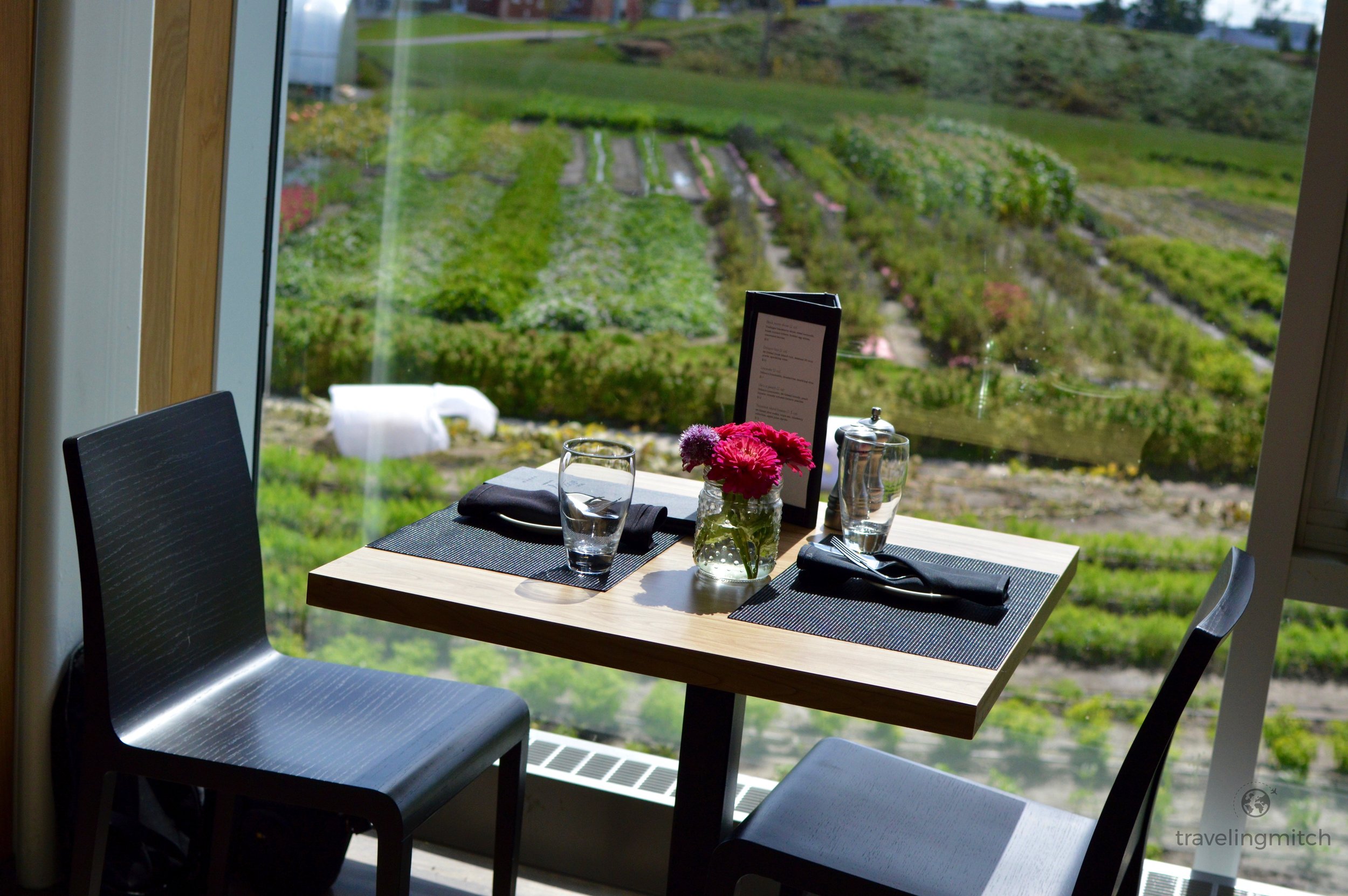 The views from Bistro '67, a restaurant in Durham College's W. Galen Weston's Centre for Food (CFF)