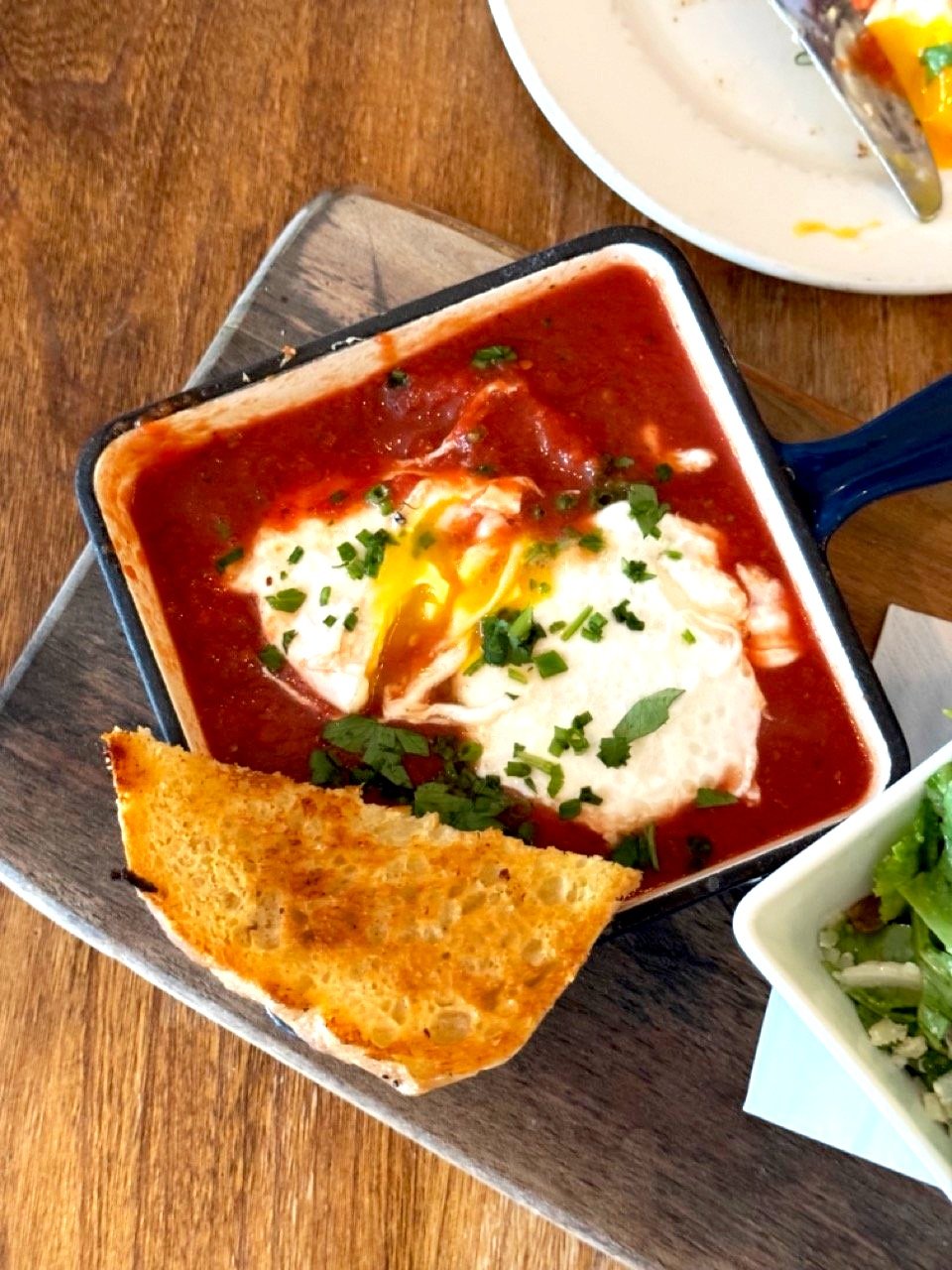 A rich start to the day with shakshuka for brunch from The Vine