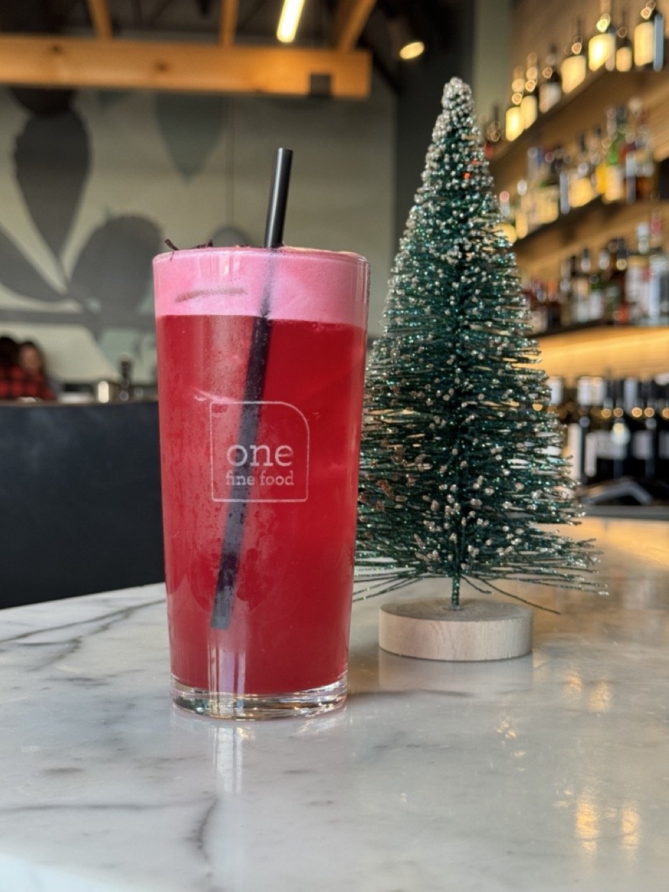 The "Pretty in Pink" mocktail at One Fine Food