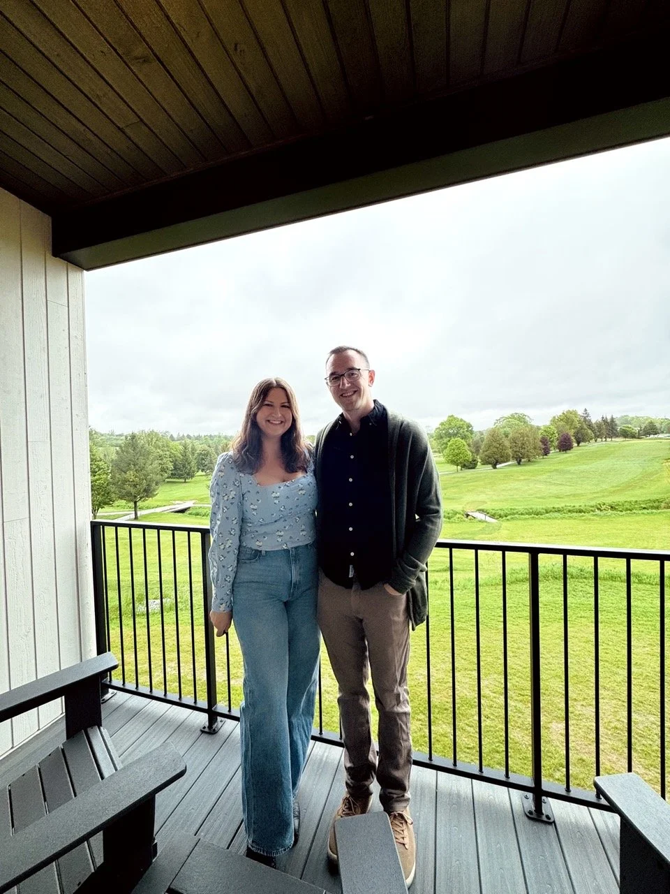 Chris and I on our balcony at The Penrose