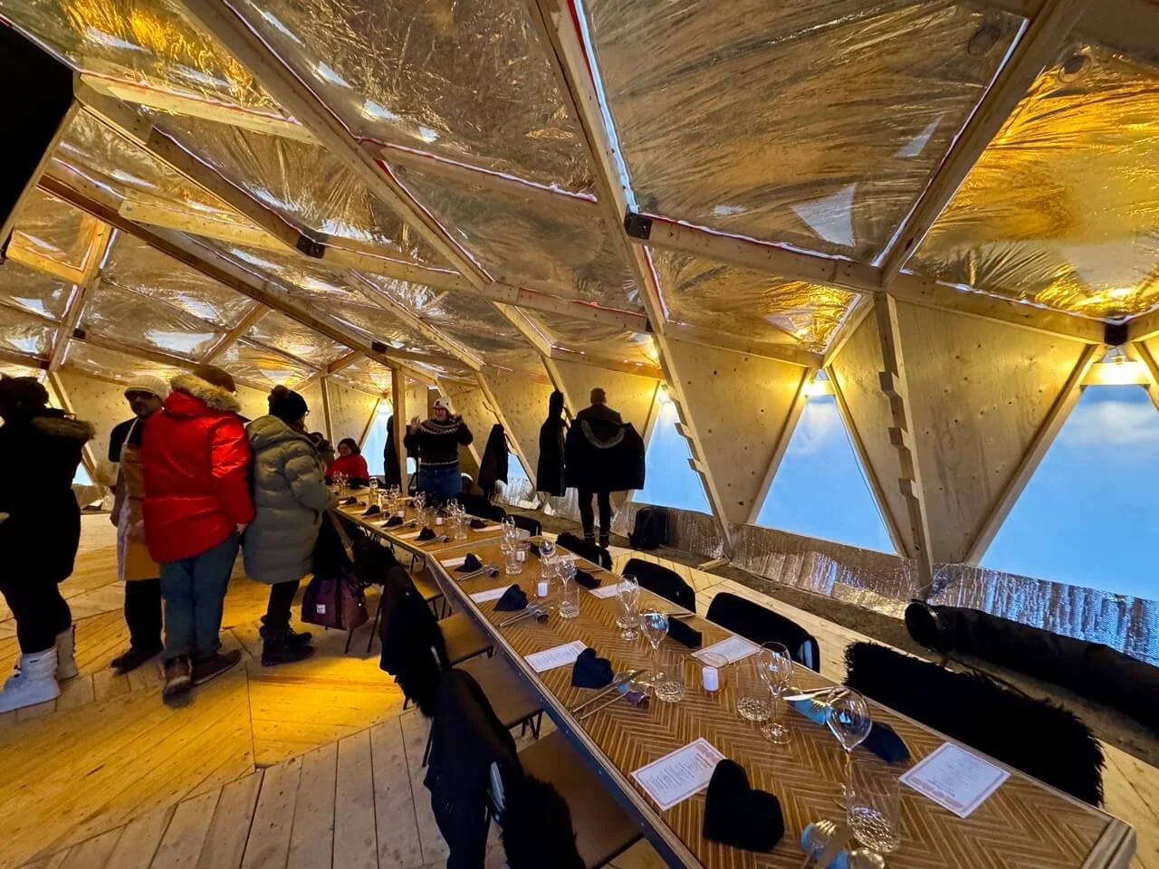 Cozy indoor dining space