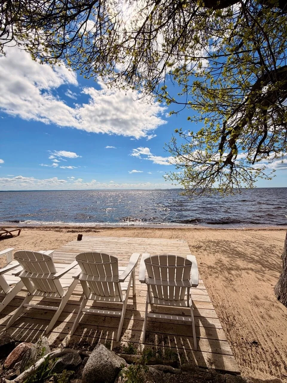 Shared beach on Lake Nipissing