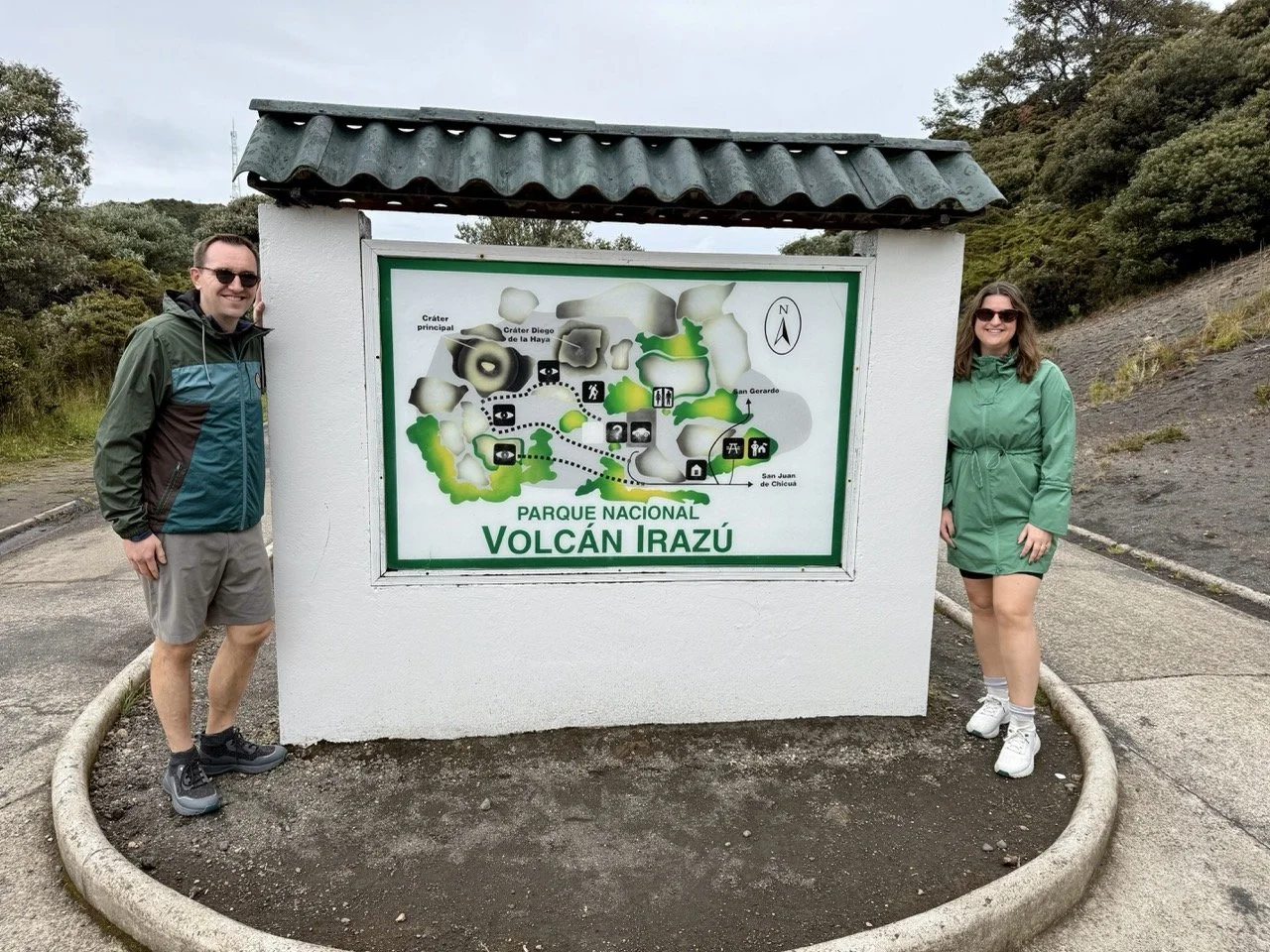 Irazu Volcano Welcome Sign in Costa Rica