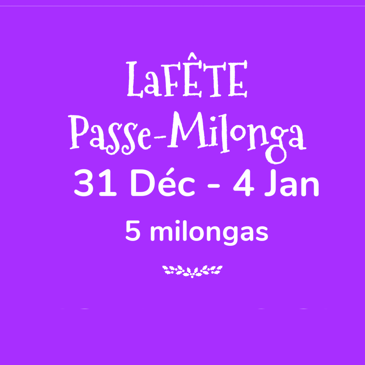 Passe-Milonga / Milonga Pass