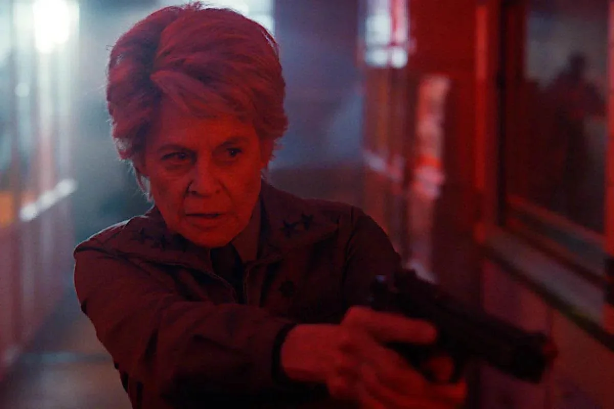 Linda Hamilton as the mysterious Dr. Kay.