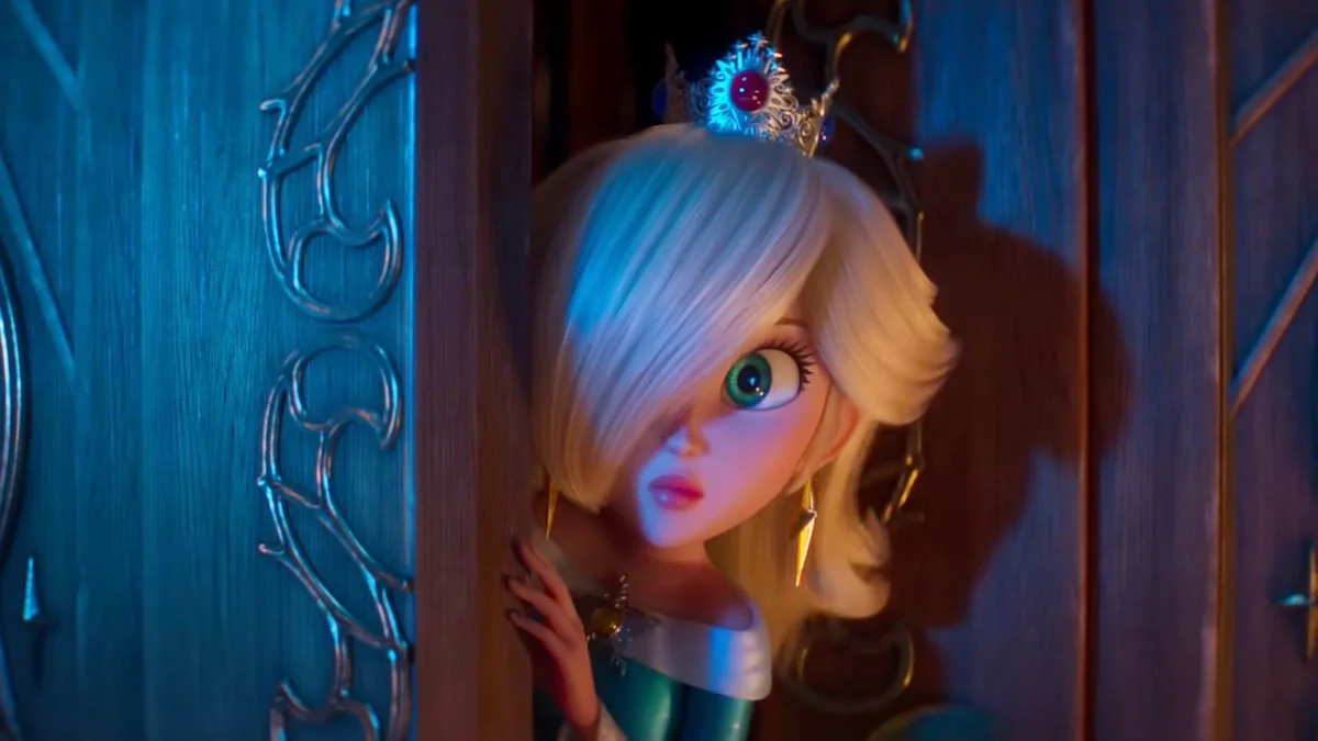 A still image from The Super Mario Galaxy movie showing Rosalina.