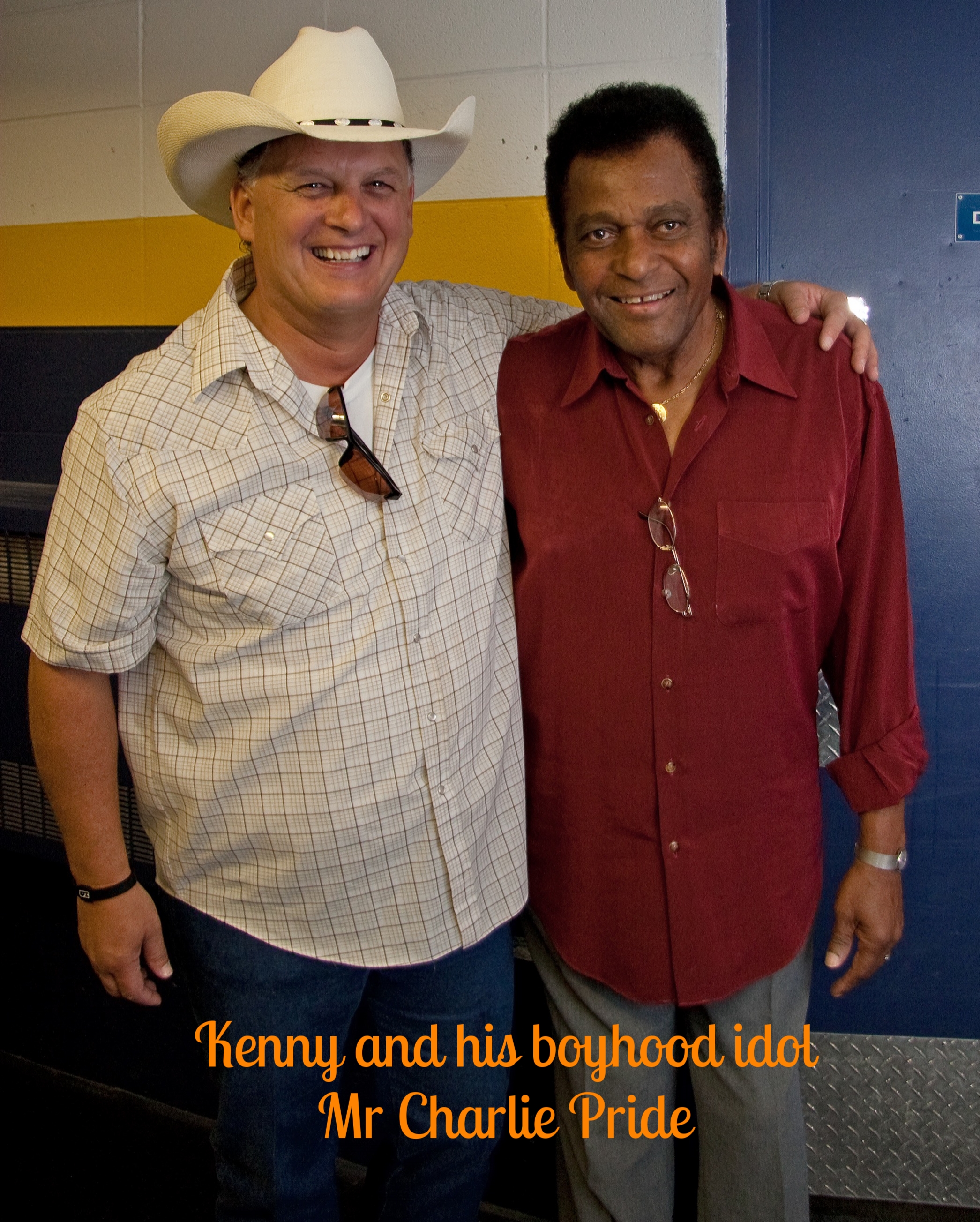 Kenny with a childhood hero Charlie Pride