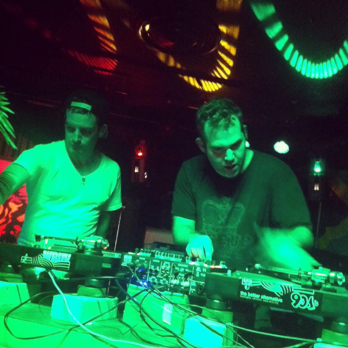 Left: DJs Jon Demus and Big Dog