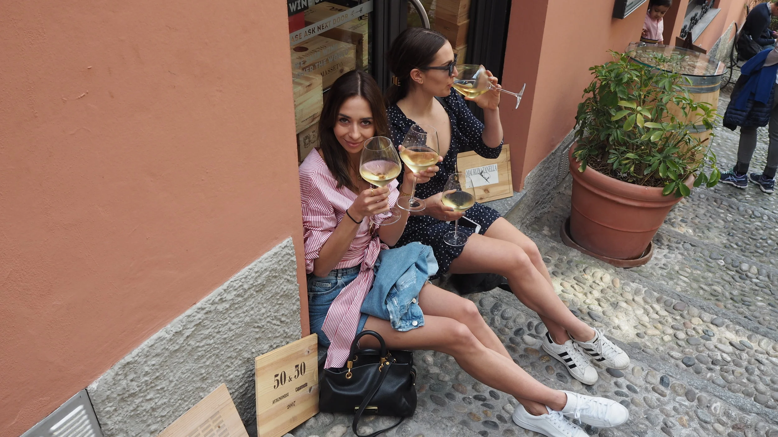 Holding drinks for the boys or just maxing out on that Italian living?