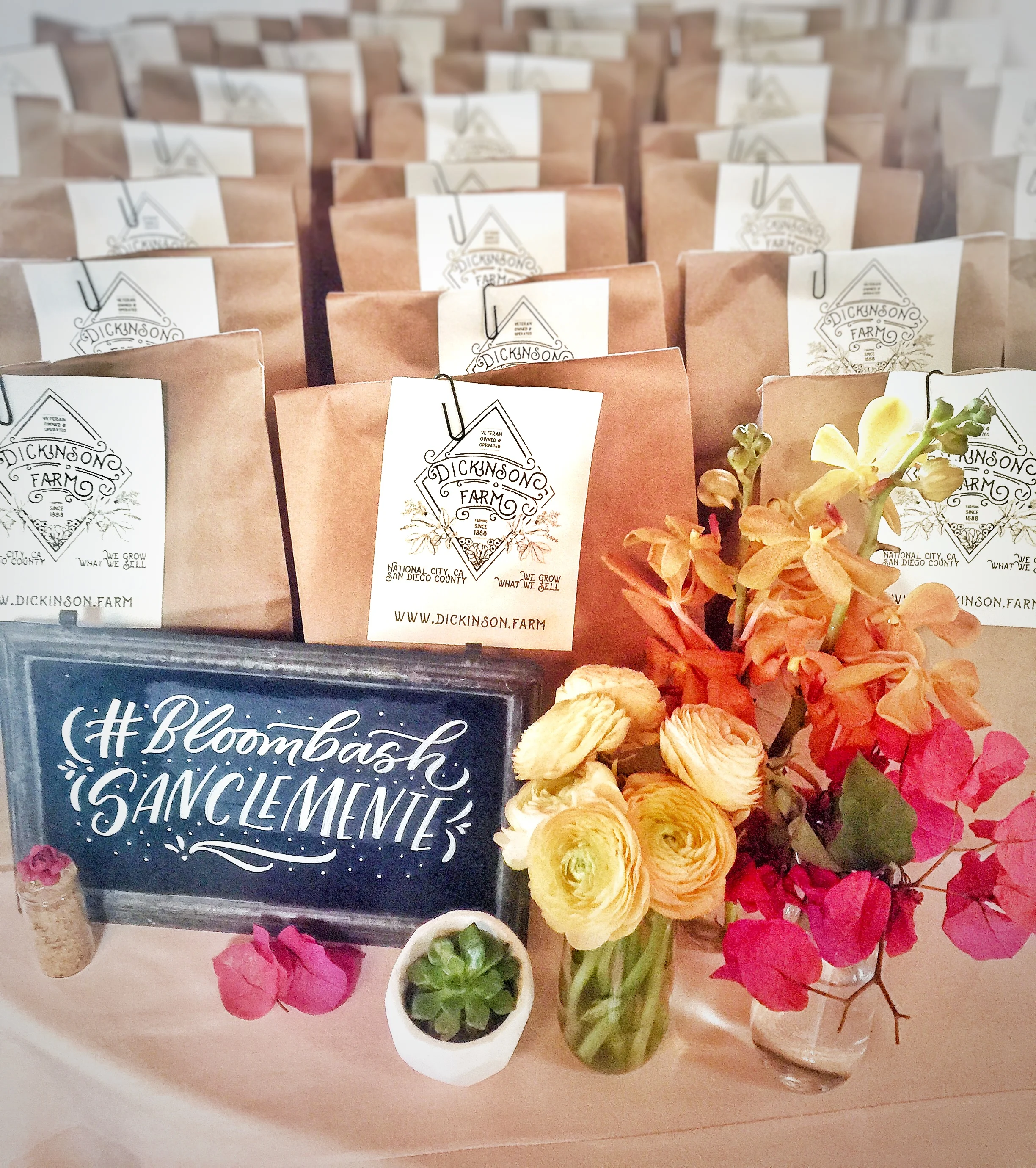 Dickenson Farms provided fresh and organic lunch bags. This 100% Veteran owned small farm is located in National City, CA. Their market is registered organic and grows naturally & chemically free.