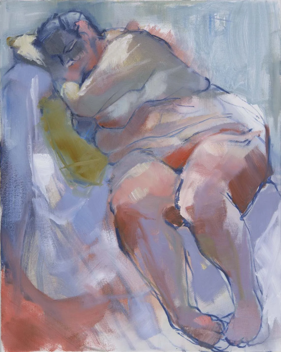 Woman with Soft Feet, 2016. Oil on canvas, w40.5 x h50.5cm (w44 x h54.6cm framed).