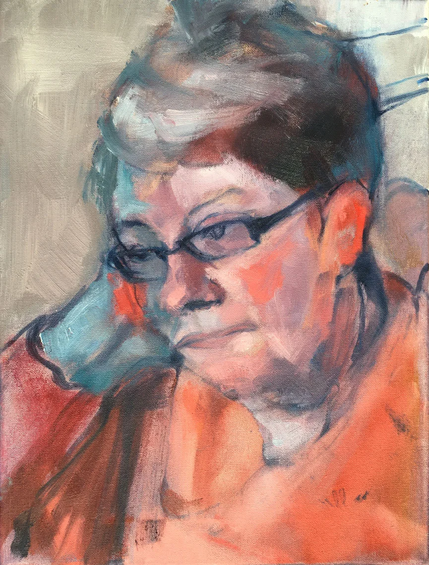 Janet, 2017. Oil on canvas, w30.5 x h40.5cm (w35 x h45cm framed). SOLD