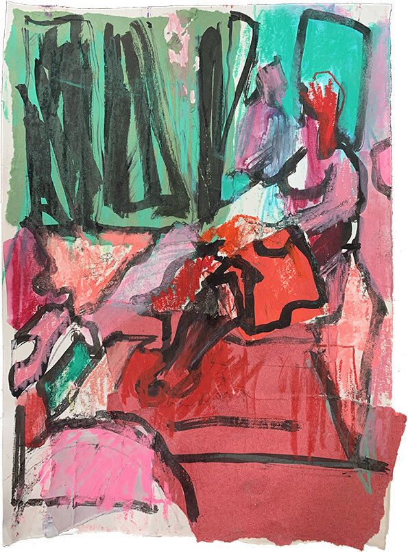 Woman in a Bathroom, Study