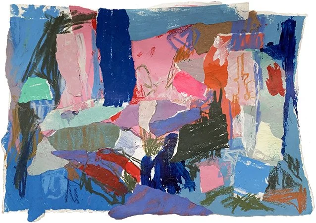 In Patterned Reflections, Blue Study