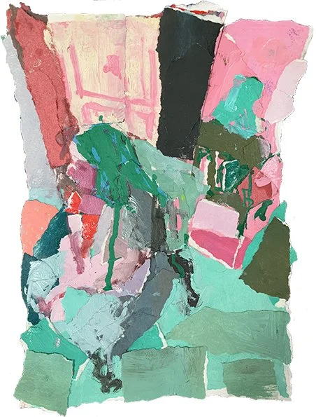 Daisy on Nana's Chair, Study in Collage