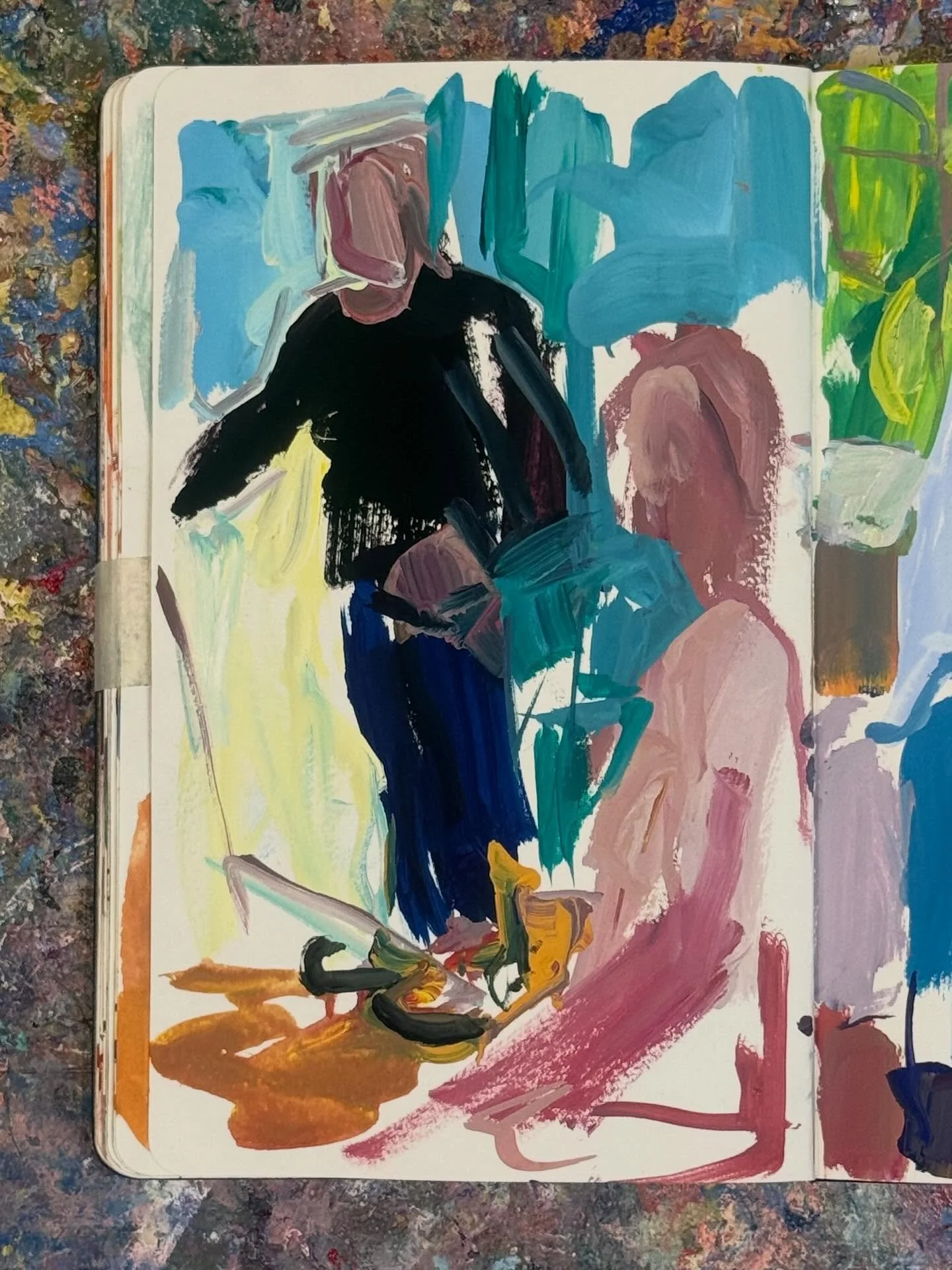 Drawing Richard drawing Kelly. Gouache.

#drawingpeopledrawing #lifeclass #lifedrawing #lifedrawingoxfordshire #drawingpeople #qouache #gouachesketch #quickpainting #blewburylifedrawing