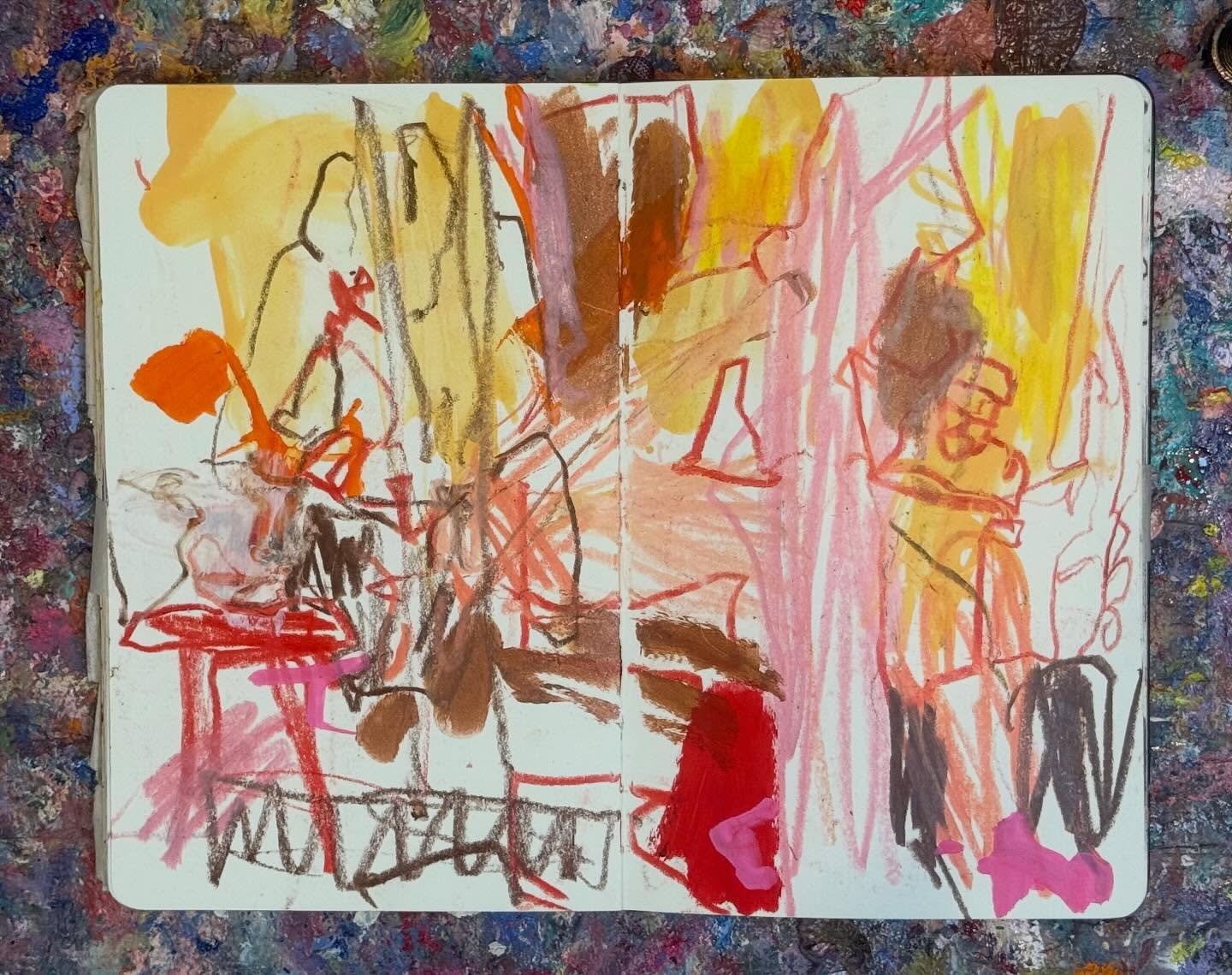 From my life class last term. The model is in there somewhere.

#lifedrawing #lifeclass #lifedrawingoxfordshire #loosedrawing #negativespace #red #hiddenfigure #quickdrawing #contemporarydrawing #sketchbook