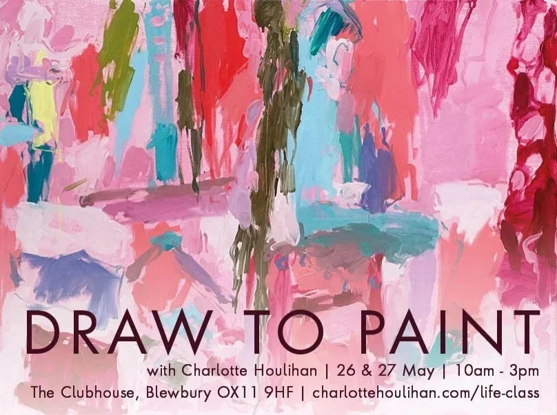 Trying to be better at sharing the workshops / classes I teach! This one is coming up on 26 &amp; 27 May. Come and join me for a morning life drawing, followed by a day and a half developing your drawings into paintings and collages. It&rsquo;s lots 