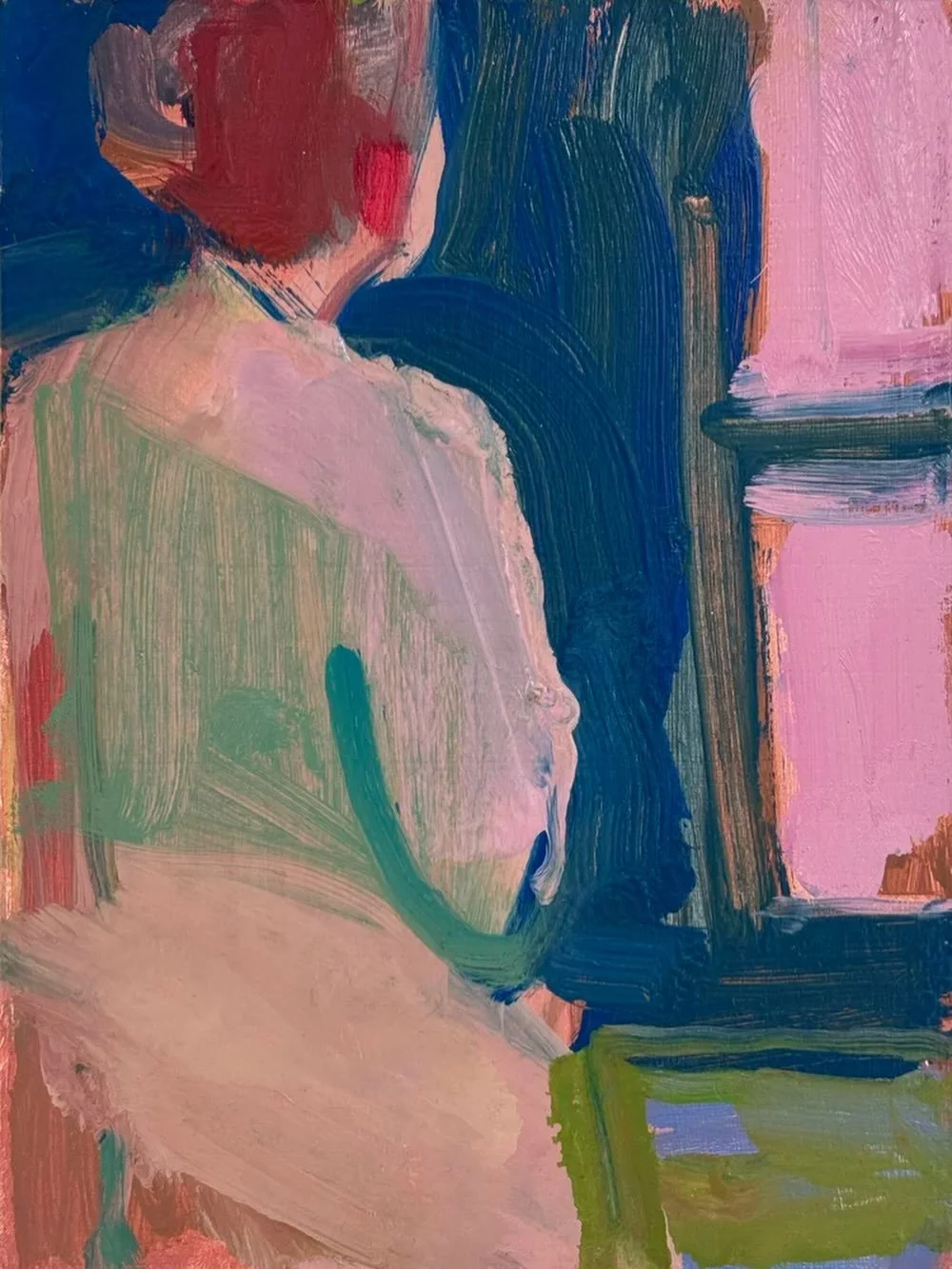 This little painting arrived from nowhere following a bunch of other terrible experiments. I&rsquo;m making a bigger version atm. It won&rsquo;t be the same, but I&rsquo;m curious to see if I can maintain the simplicity at a larger scale. I probably 