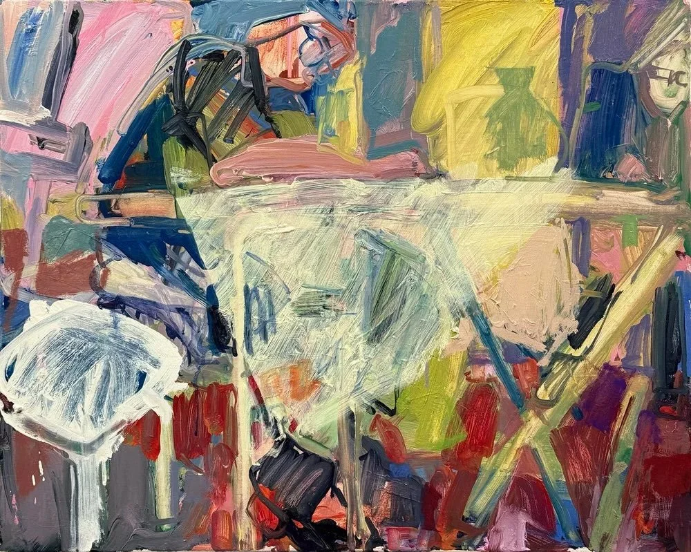 It&rsquo;s the last day of term for my Cake Eaters @sunningwell_school_of_art 🍰. This new painting is inspired by some of the drawings I&rsquo;ve made of them making art, which is what they do either side of the cake eating.

The Artist&rsquo;s Tabl