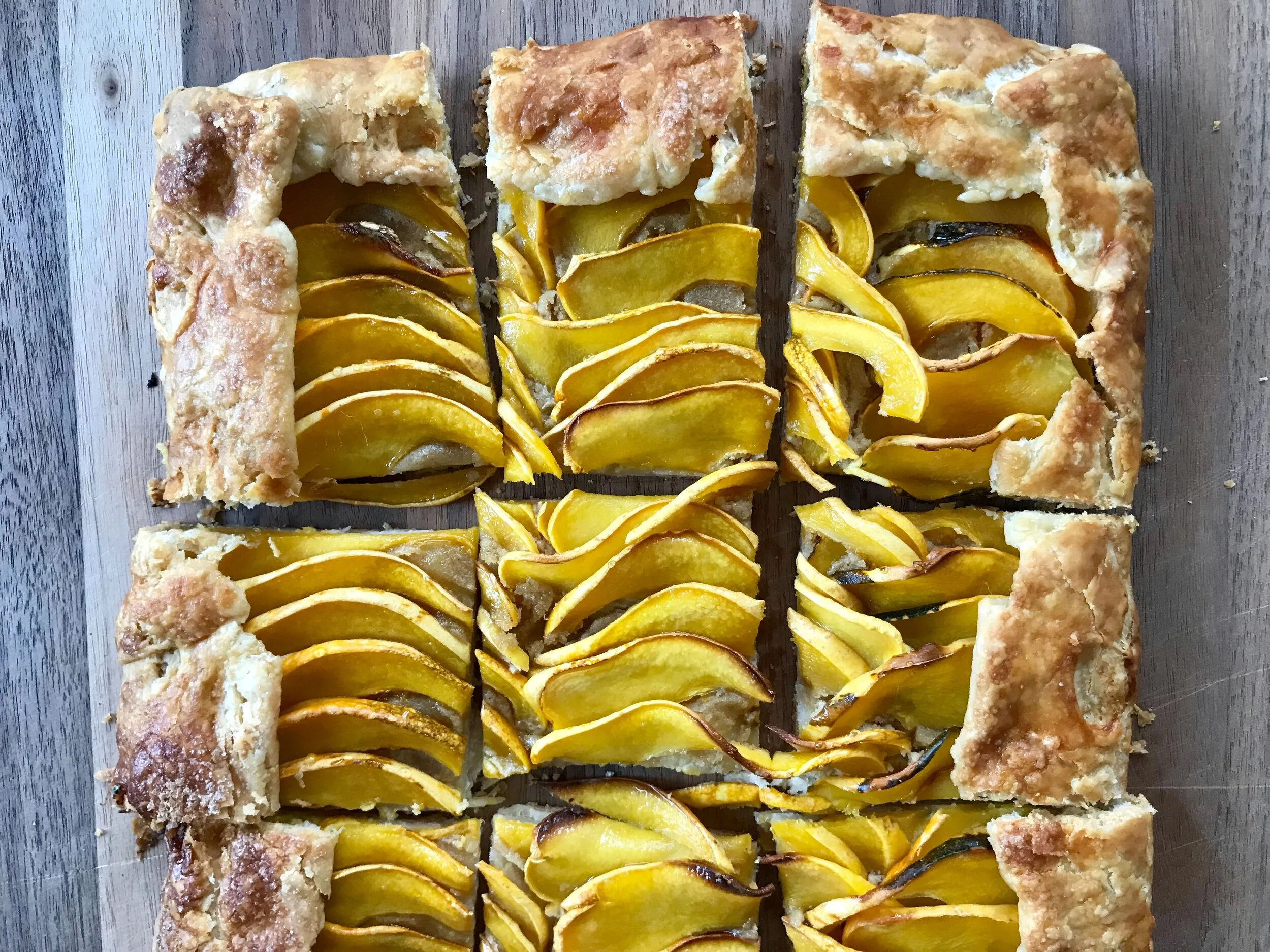 Winter Squash Galette with Tahini Frangipane and Honey-Coriander Glaze