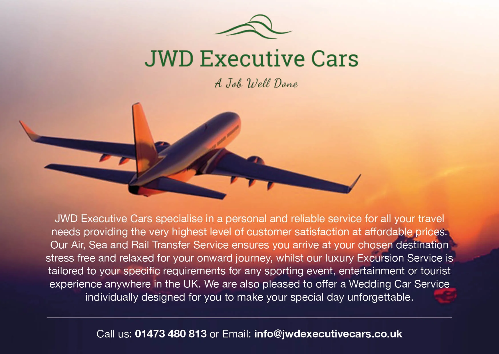 JWD executive cars, airport transfer, taxi, ipswich