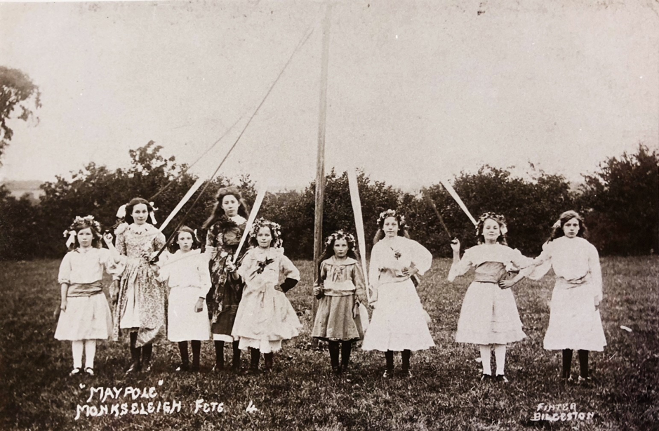 Maypole dancing at Monkseleigh c.1915 (K751/4)