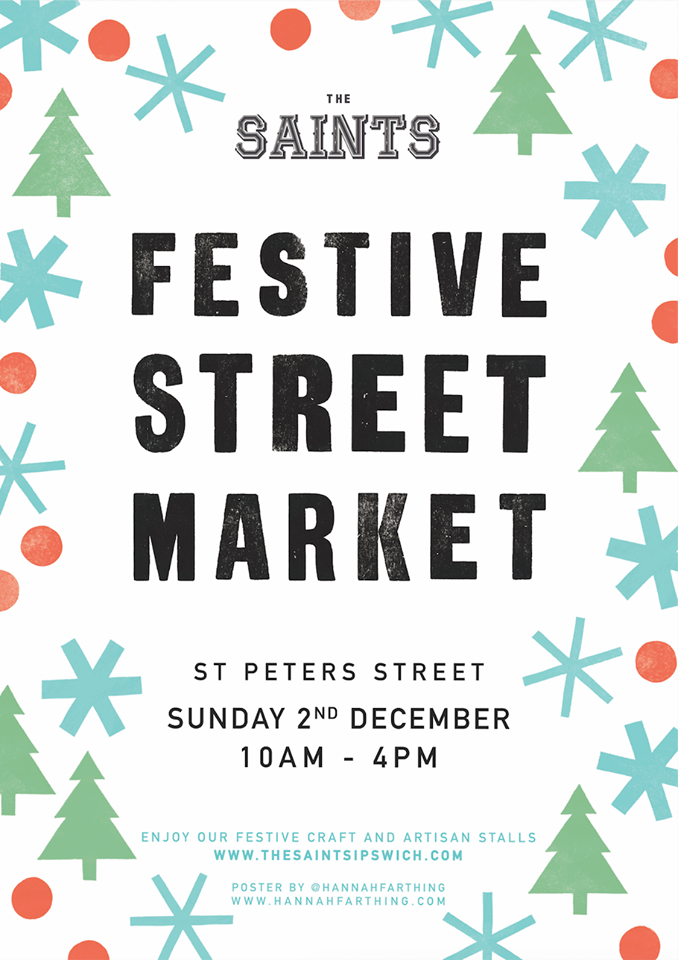 the saints festive street market december