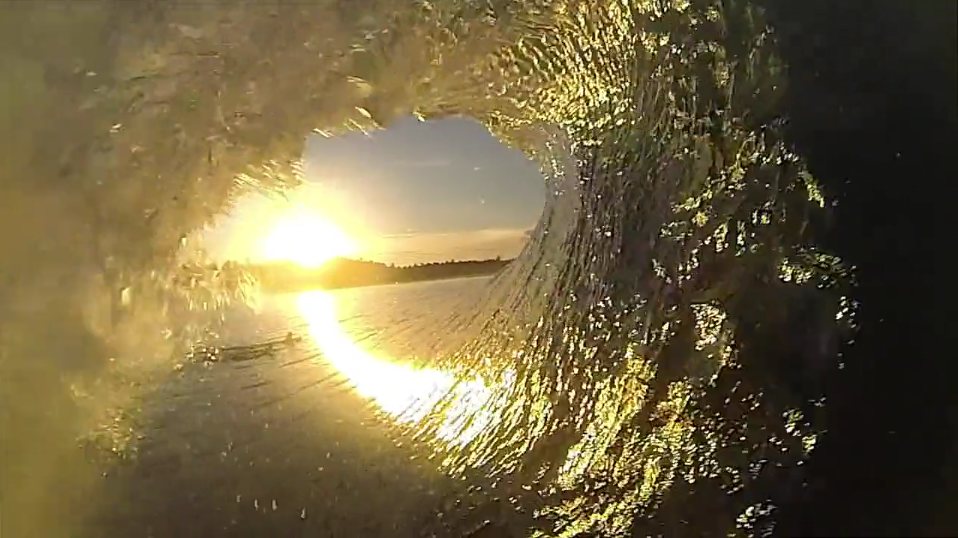 Watch: Perfect Vision of A Prestine Indo Barrel + Sunset Combo