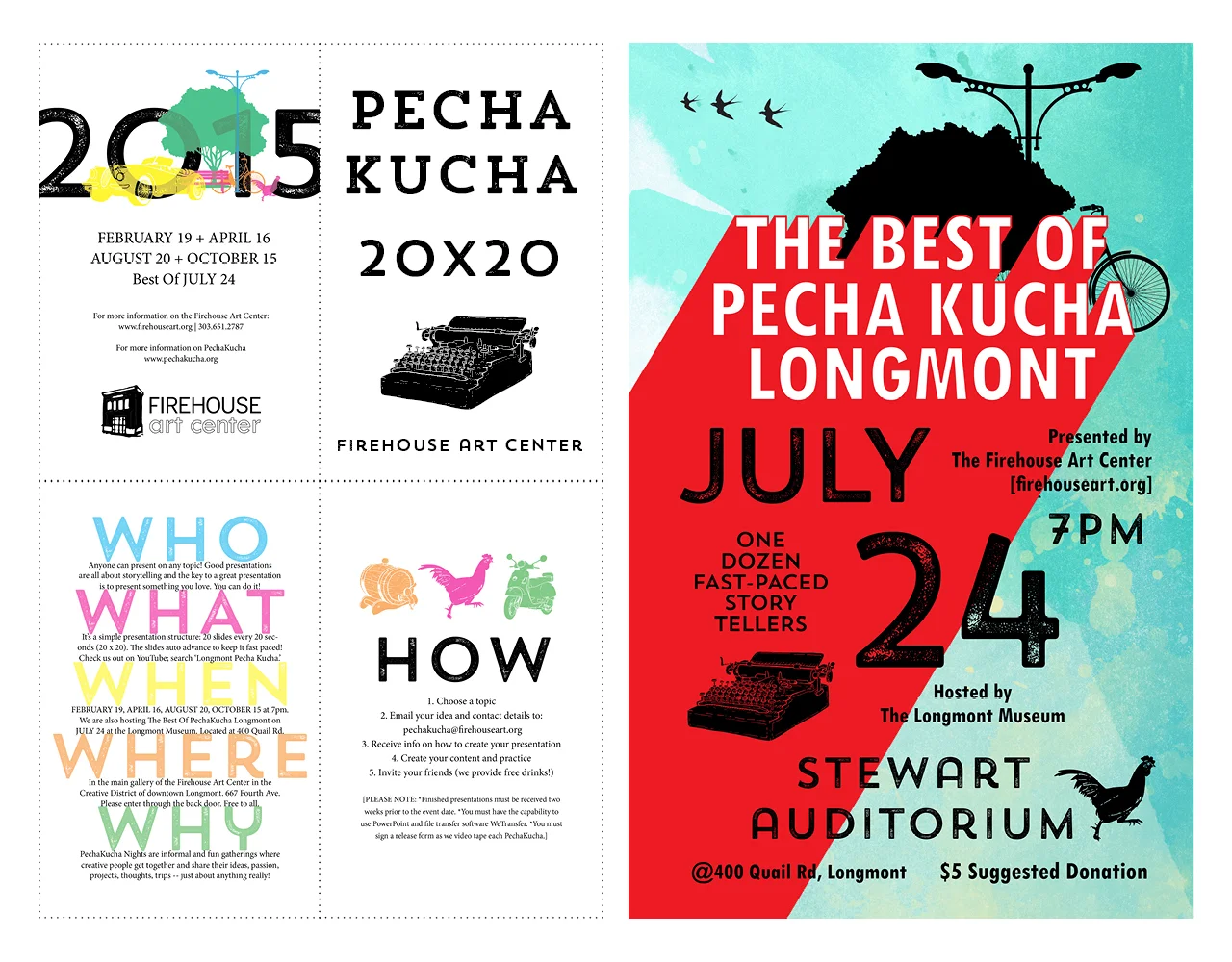 PECHA KUCHA LONGMONT COLLATERAL & POSTER