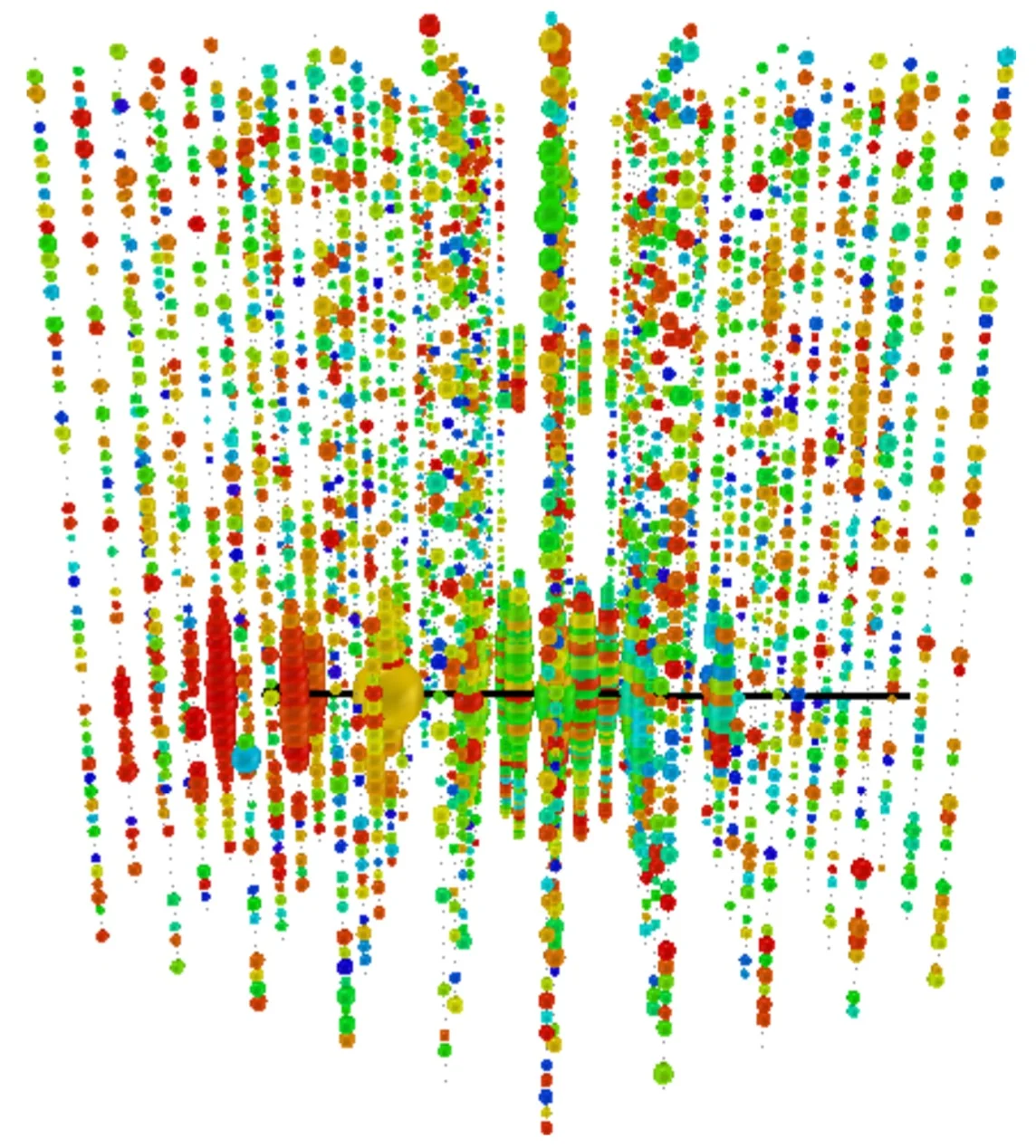 A simulated magnetic monopole detection