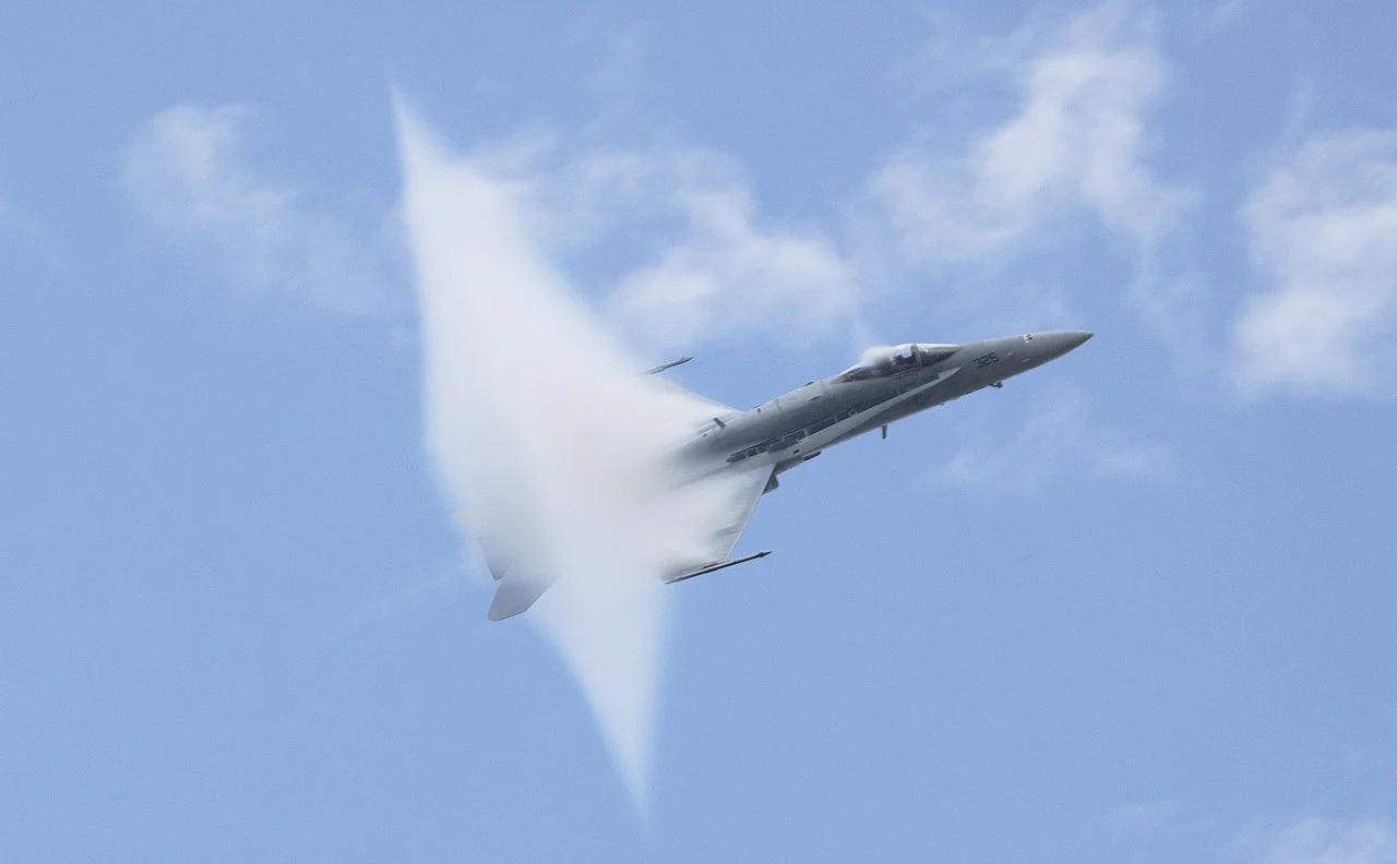 A transonic shockwave