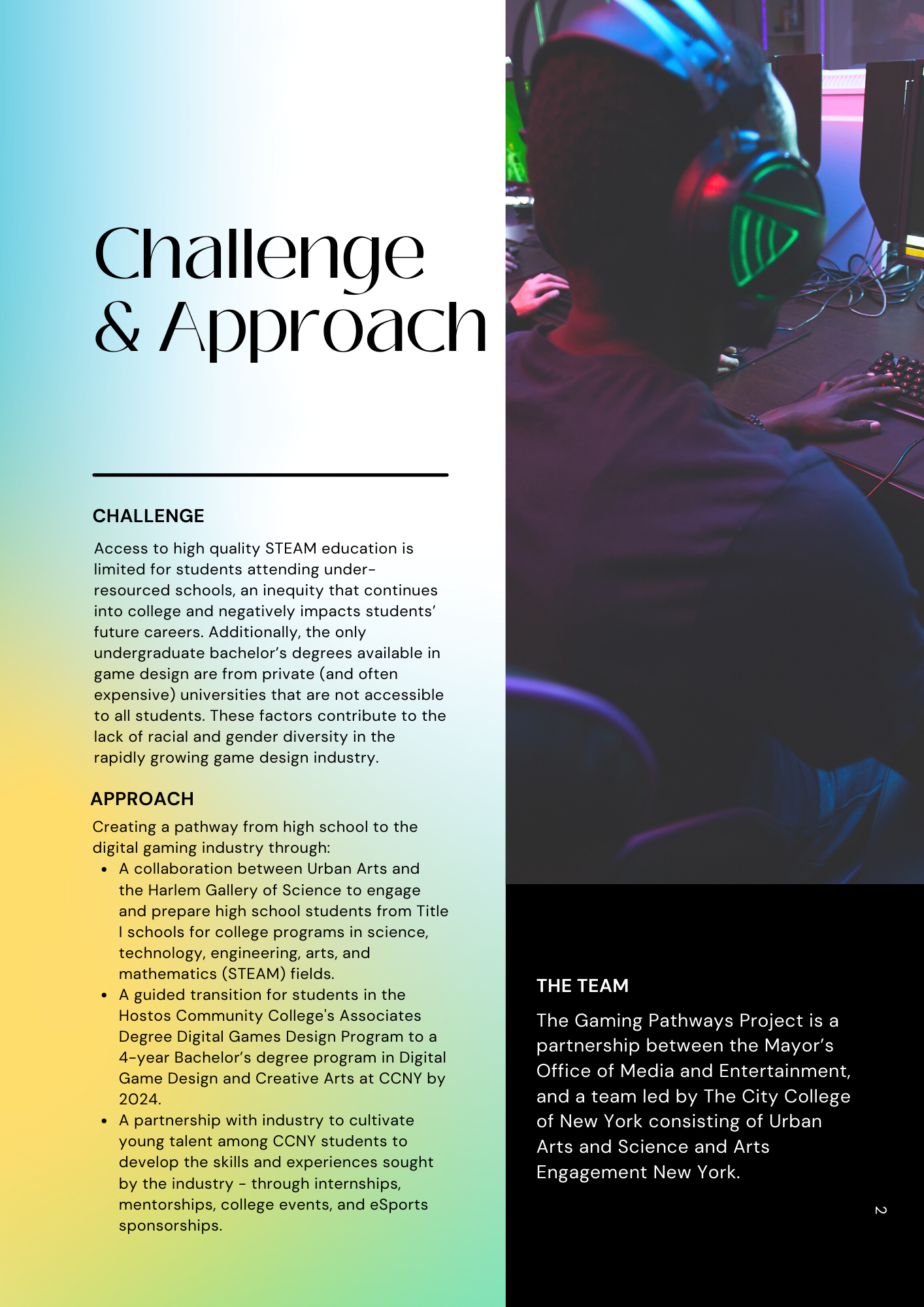 The Digital Gaming Pathways Program — HARLEM GALLERY OF SCIENCE