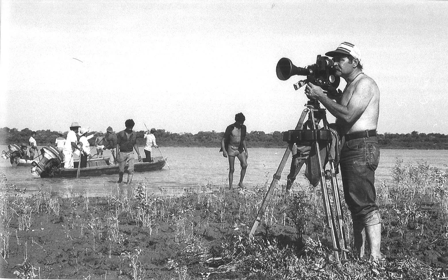 Pesca en el llano durante la filmación de Caballo Salvaje | Foto: Igor Barreto