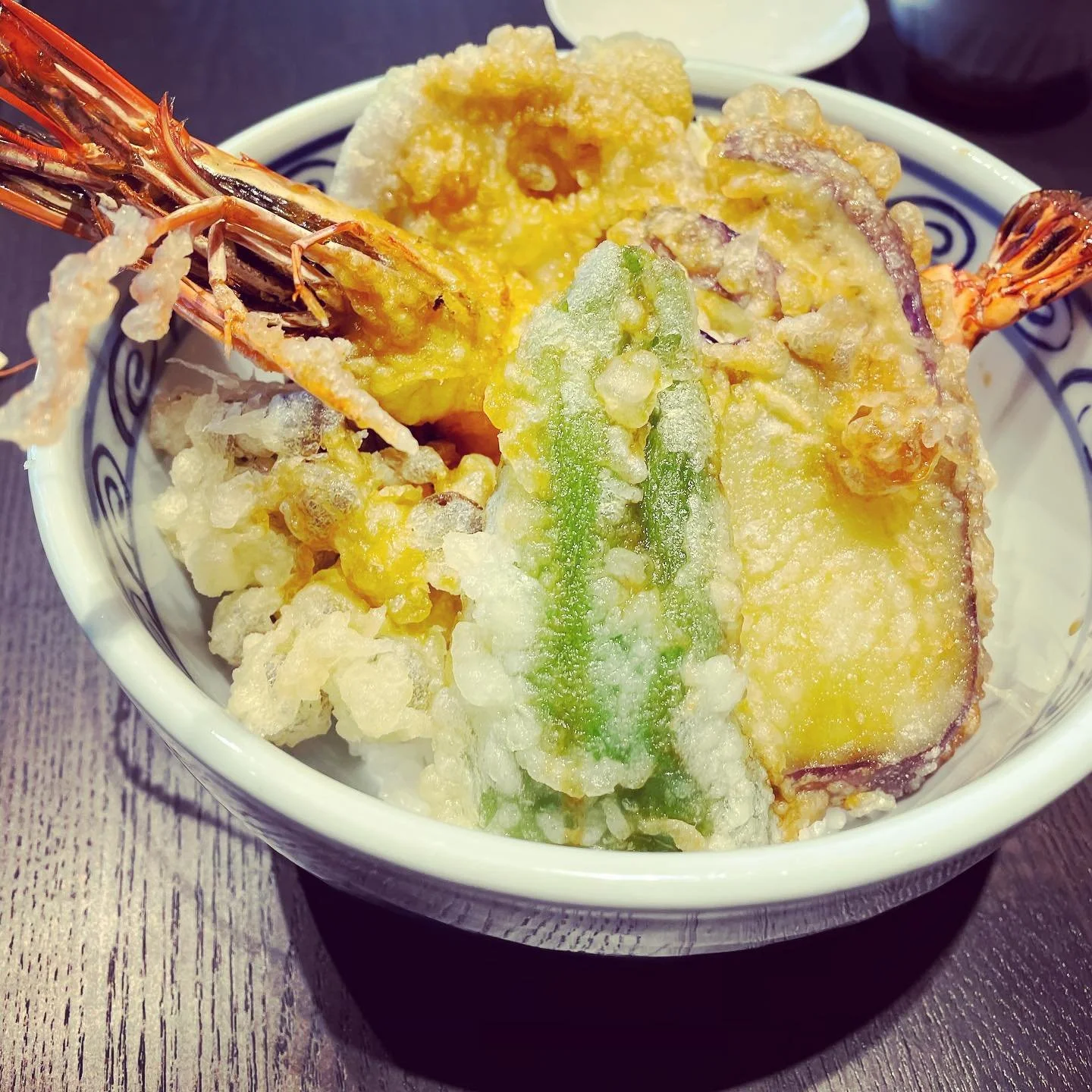 大海老天丼をいただきました。#青山 #ランチ