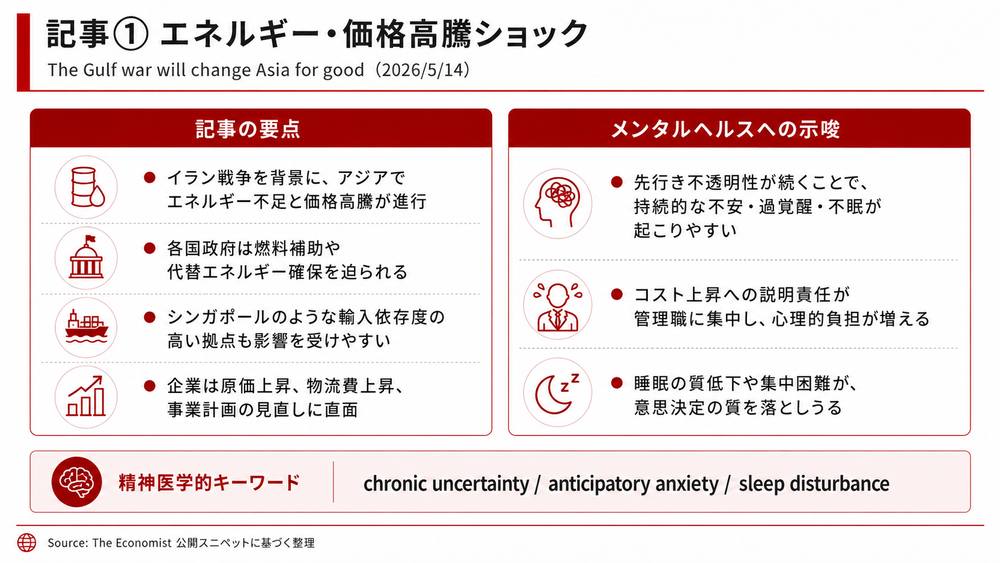 シンガポール駐在とメンタルヘルス — 吉本メディカルクリニック