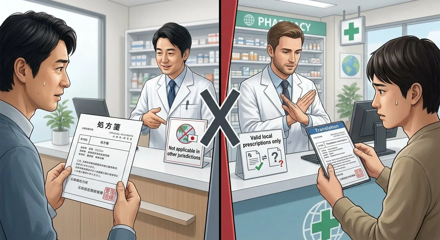 日本の処方箋を英語に訳したら、海外の薬局で薬は買える？