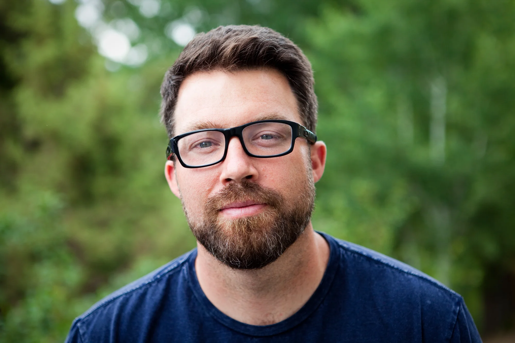 David Young, 35, at his home