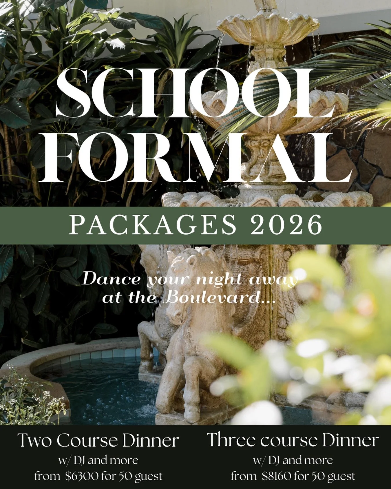 🎓✨ School Formal Packages &ndash; Book Now! ✨🎓
Make your school formal unforgettable! We&rsquo;ve got everything covered in one easy package:
🎧 Professional DJ
🎉 Stylish d&eacute;cor
🍽️ Delicious food
🥤 Soft drink package included
All you need 