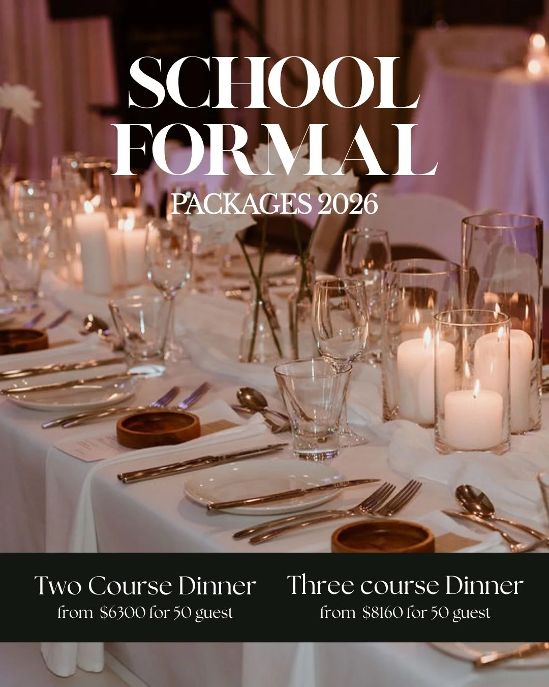 🎓✨ School Formal Packages &ndash; Book Now! ✨🎓
Make your school formal unforgettable! We&rsquo;ve got everything covered in one easy package:
🎧 Professional DJ
🎉 Stylish d&eacute;cor
🍽️ Delicious food
🥤 Soft drink package included
All you need 