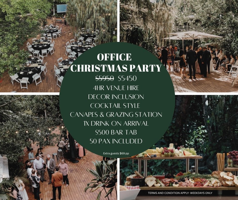 Host your Office Christmas Party at Boulevard Gardens with cocktails, canap&eacute;s, drinks, and magical vibes included 🌿
Limited weekday dates available, enquire now!