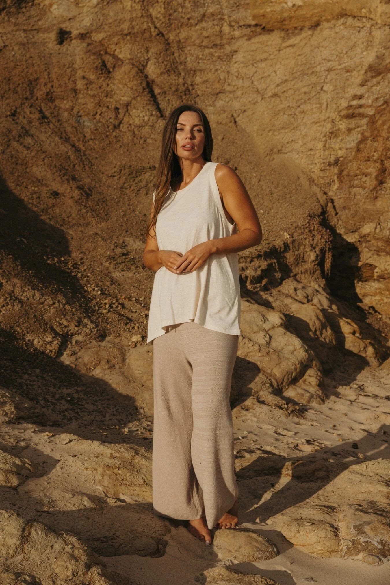Talamaya | Retreat Cotton Twist Full Length Pant | Rainforest OR Sunset