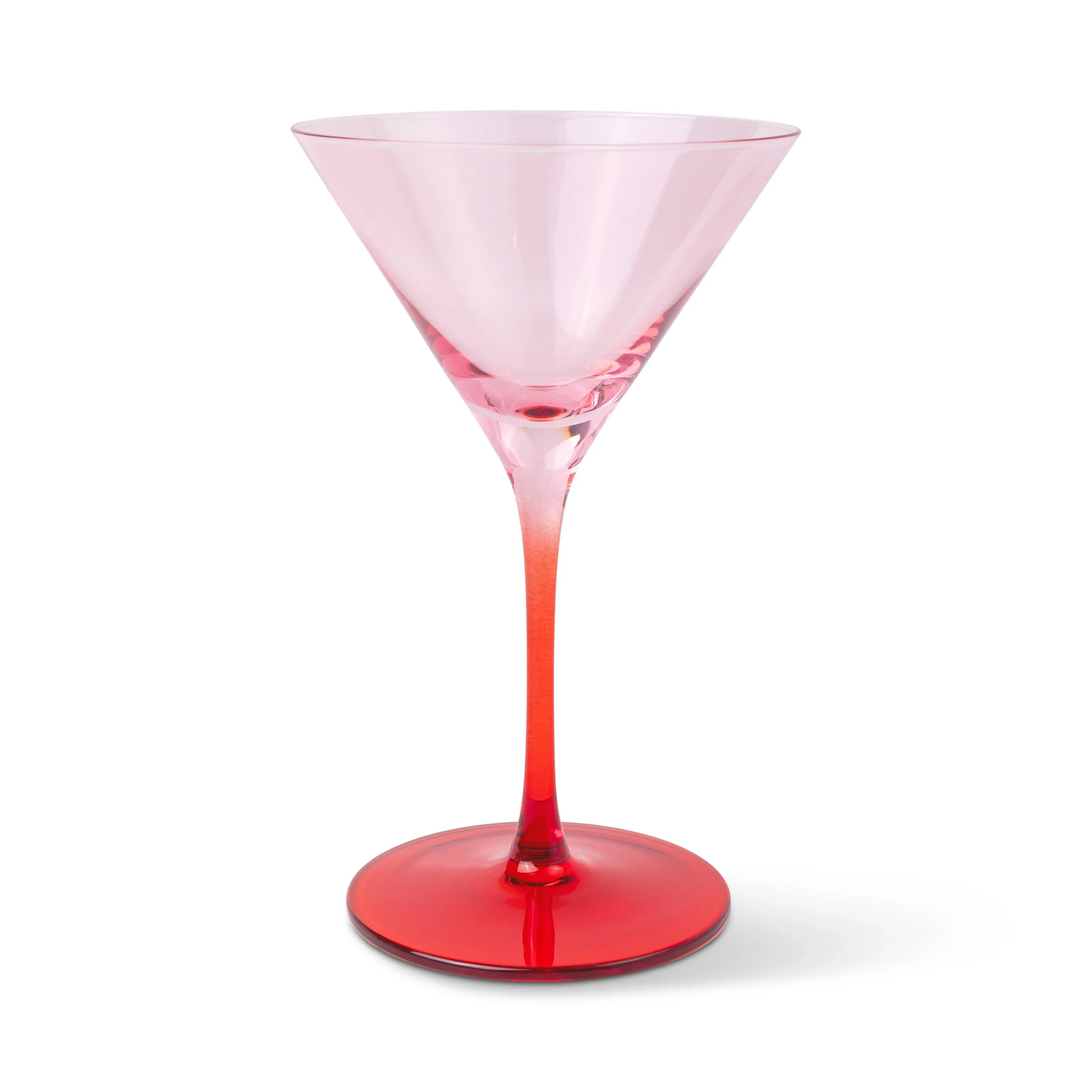 The Olive Martini Glass | Set of 2 Blush & Cherry