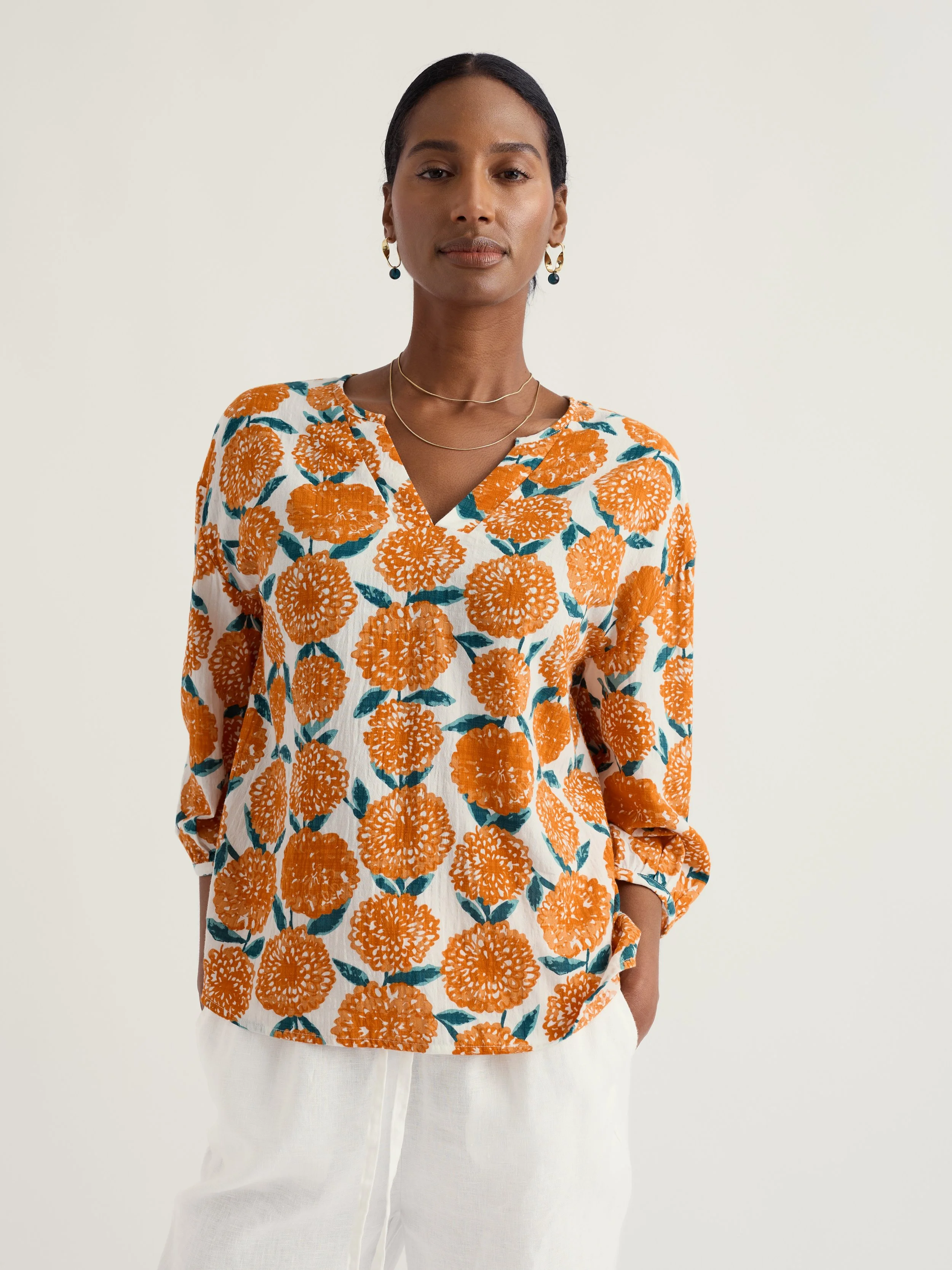 Seasalt | Streamlet Top | Painted Marigold Chalk