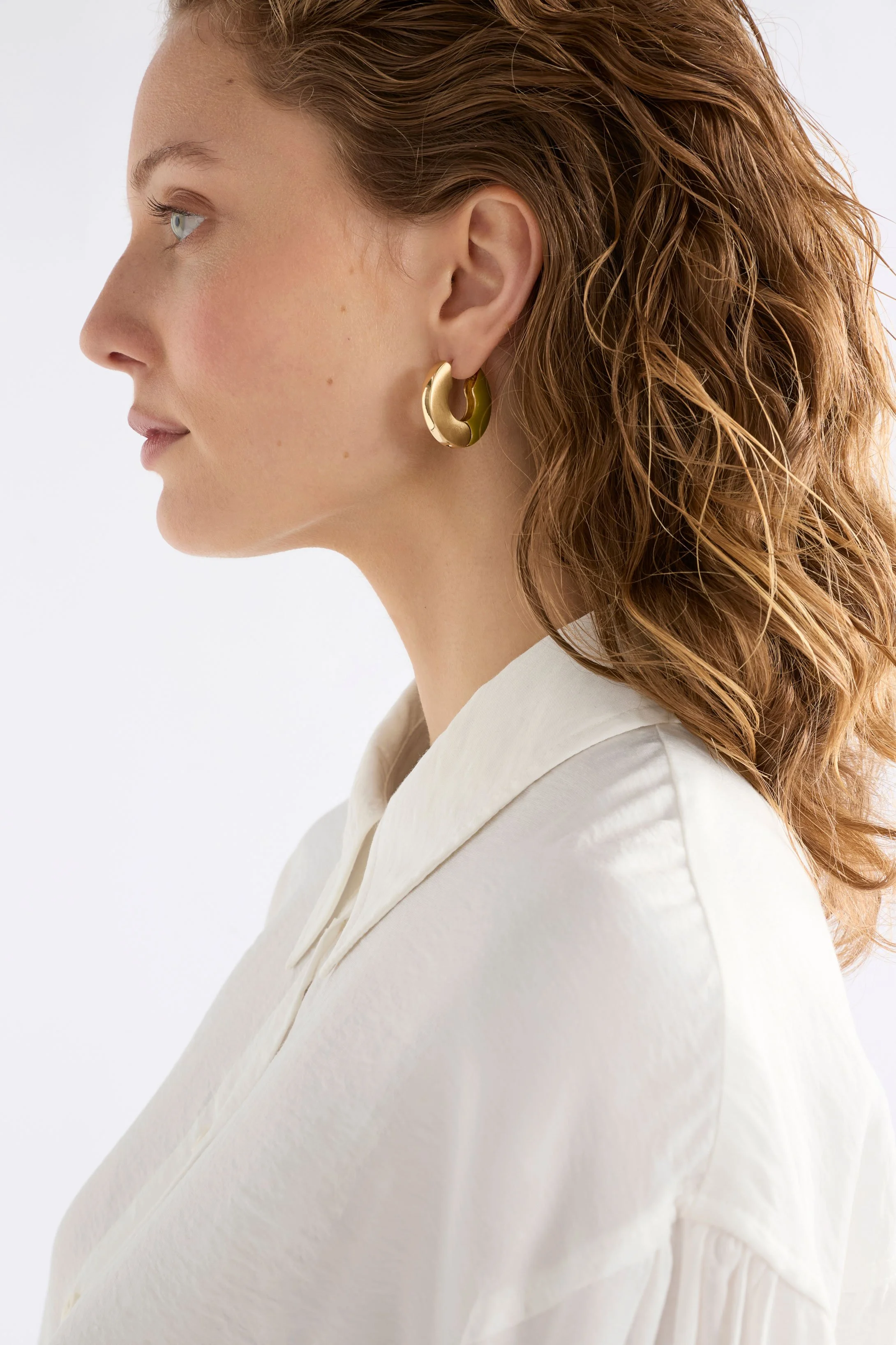 ELK | Itva Hoop Earring | Chartreuse